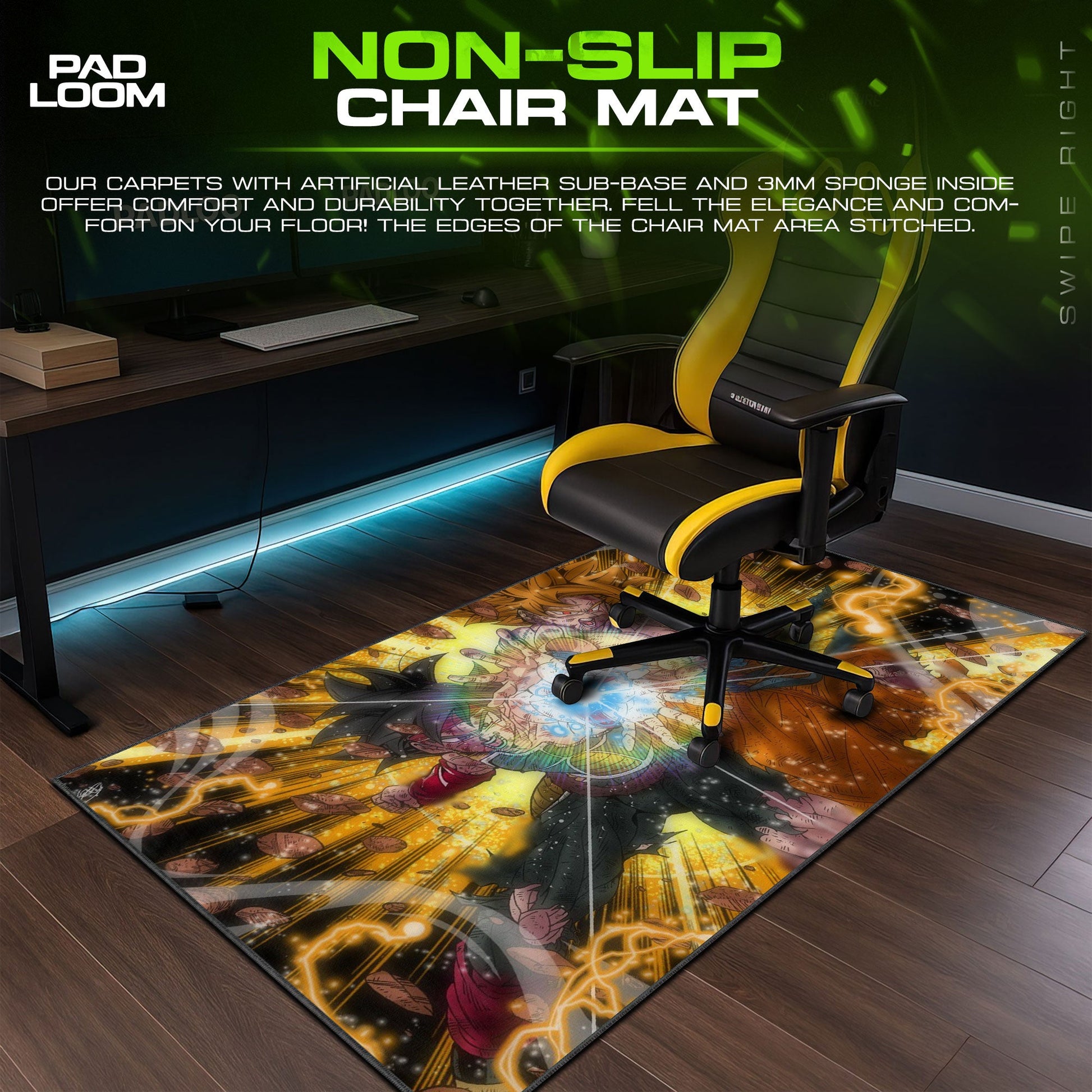 Son Goku Mouse Pad - Shadow Instinct Anime Desk Mat Padloom