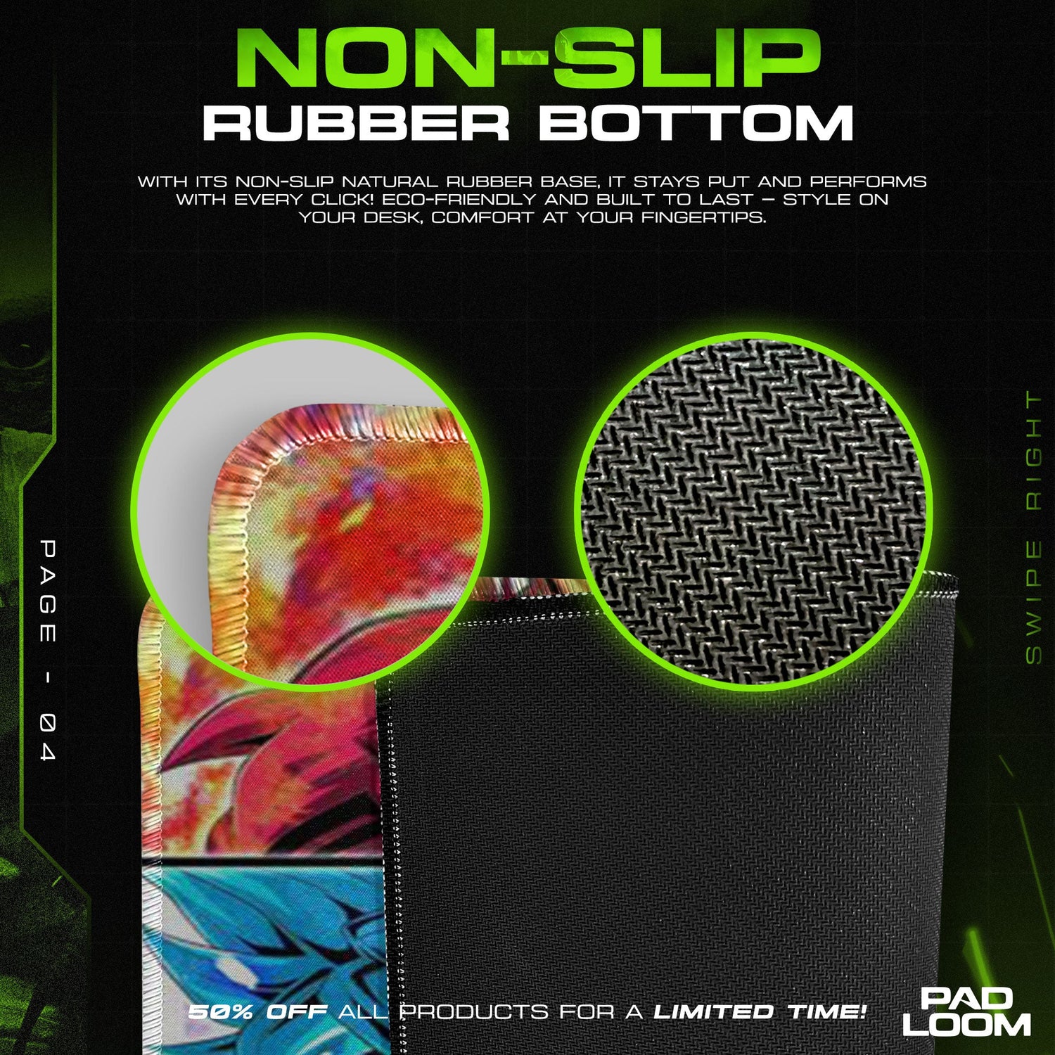 Son Goku Mouse Pad - Limit Breaker Anime Desk Mat Padloom