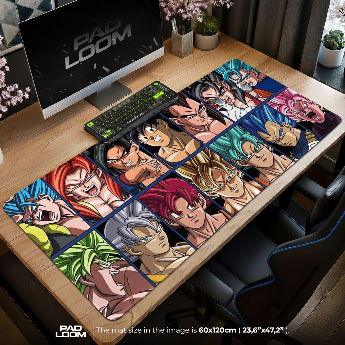 Son Goku Mouse Pad - Saiyan Legends Anime Desk Mat Padloom