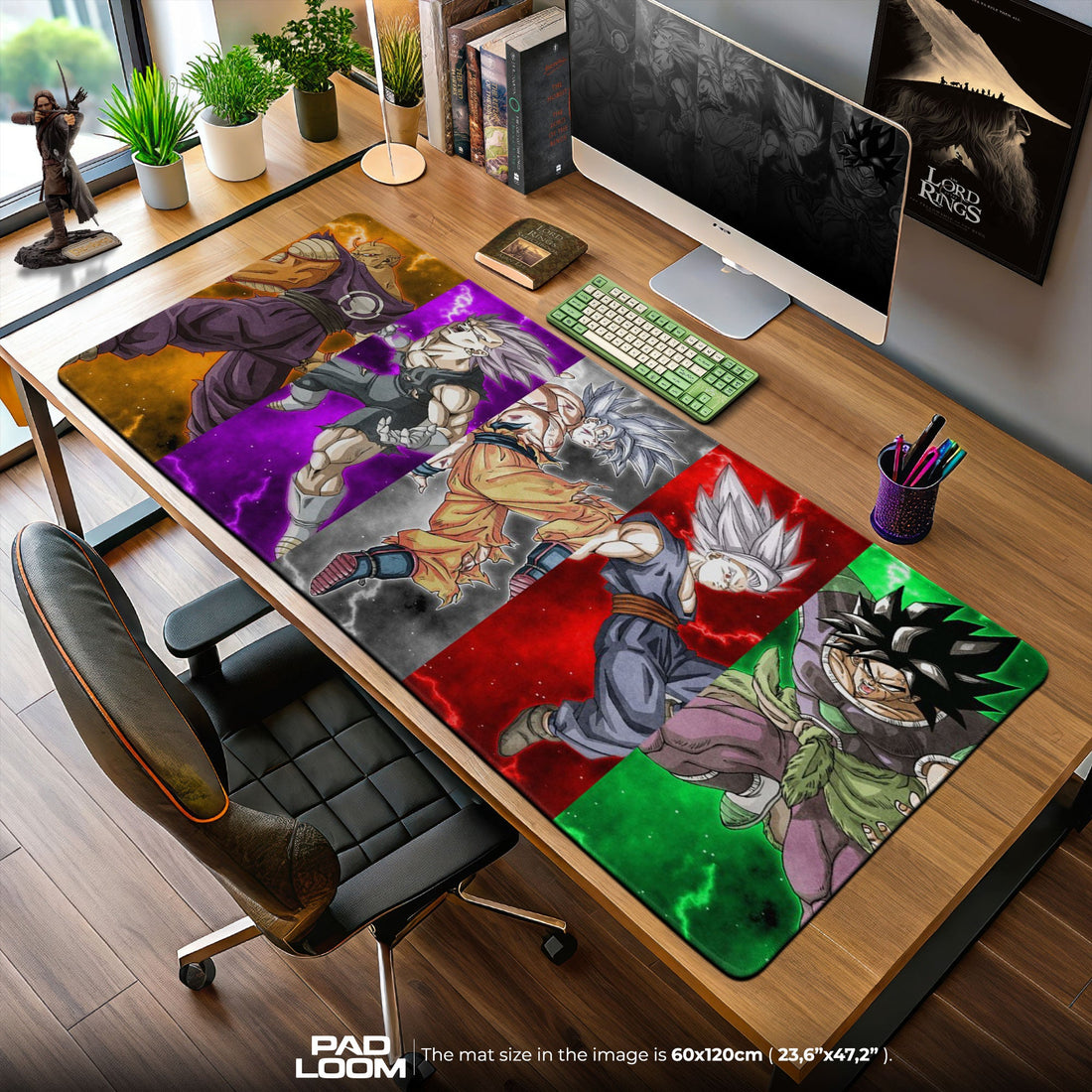 Son Goku Mouse Pad - Saiyan Power Anime Desk Mat Padloom