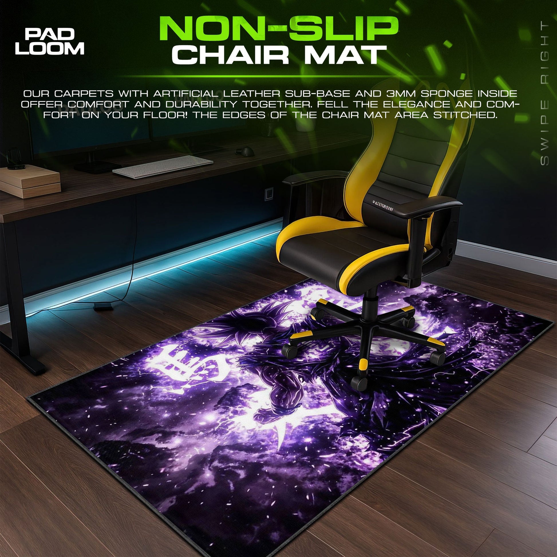 Son Goku Mouse Pad - Shadow Instinct Anime Desk Mat Padloom