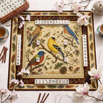 Songbird Perch Mahjong Mat – neoprene mah jongg table mat