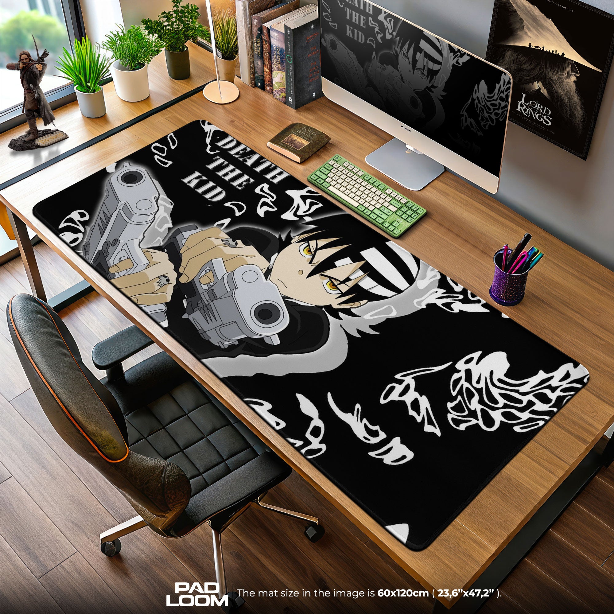 Soul Eater Death the Kid Guns Mouse Pad, Anime Gaming Desk Mat