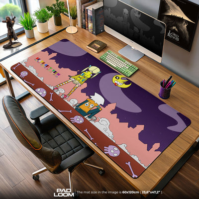 Soul Eater Maka and Soul Moon Mouse Pad, Anime Gaming Desk Mat