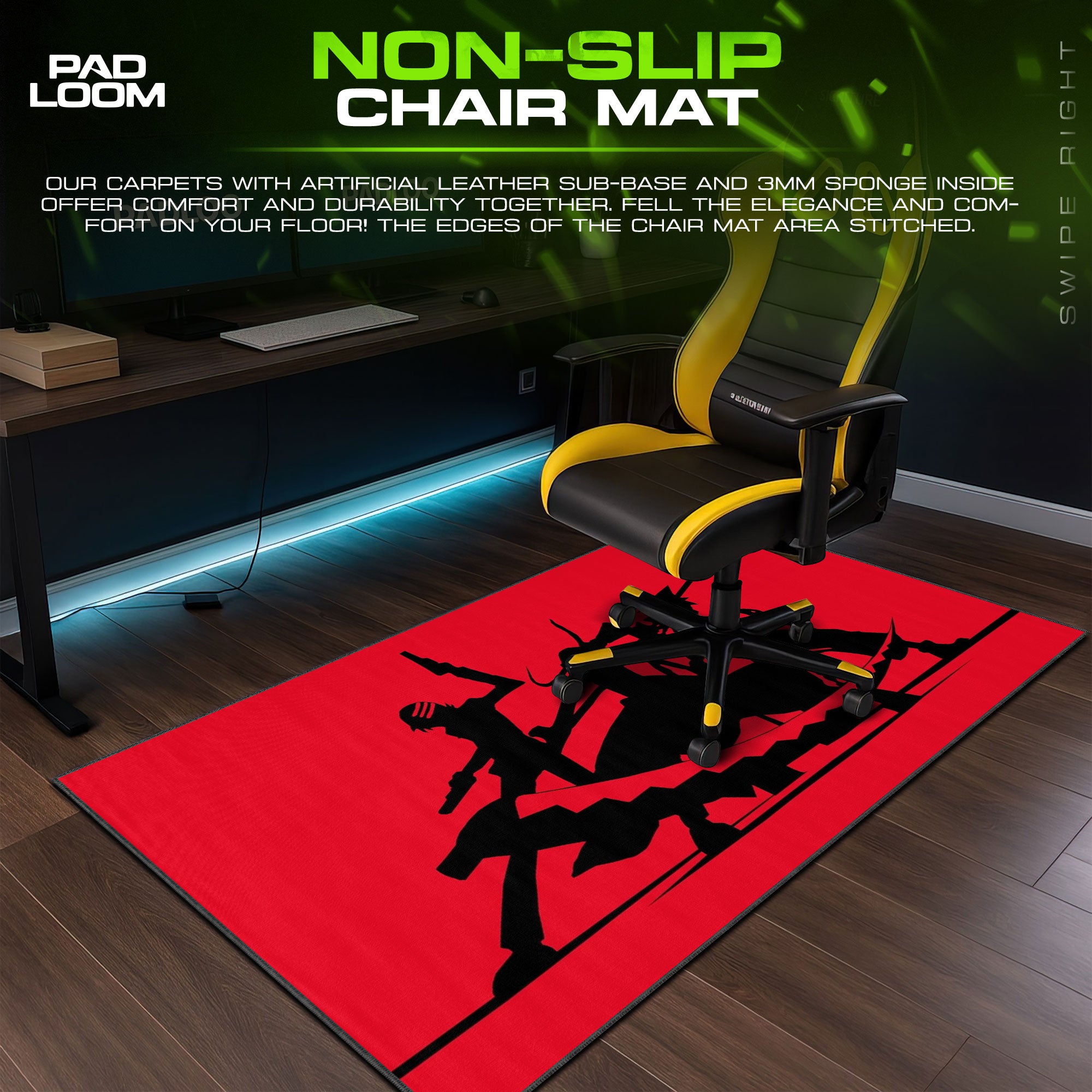 Soul Eater Trio Silhouette Mouse Pad, Anime Gaming Desk Mat