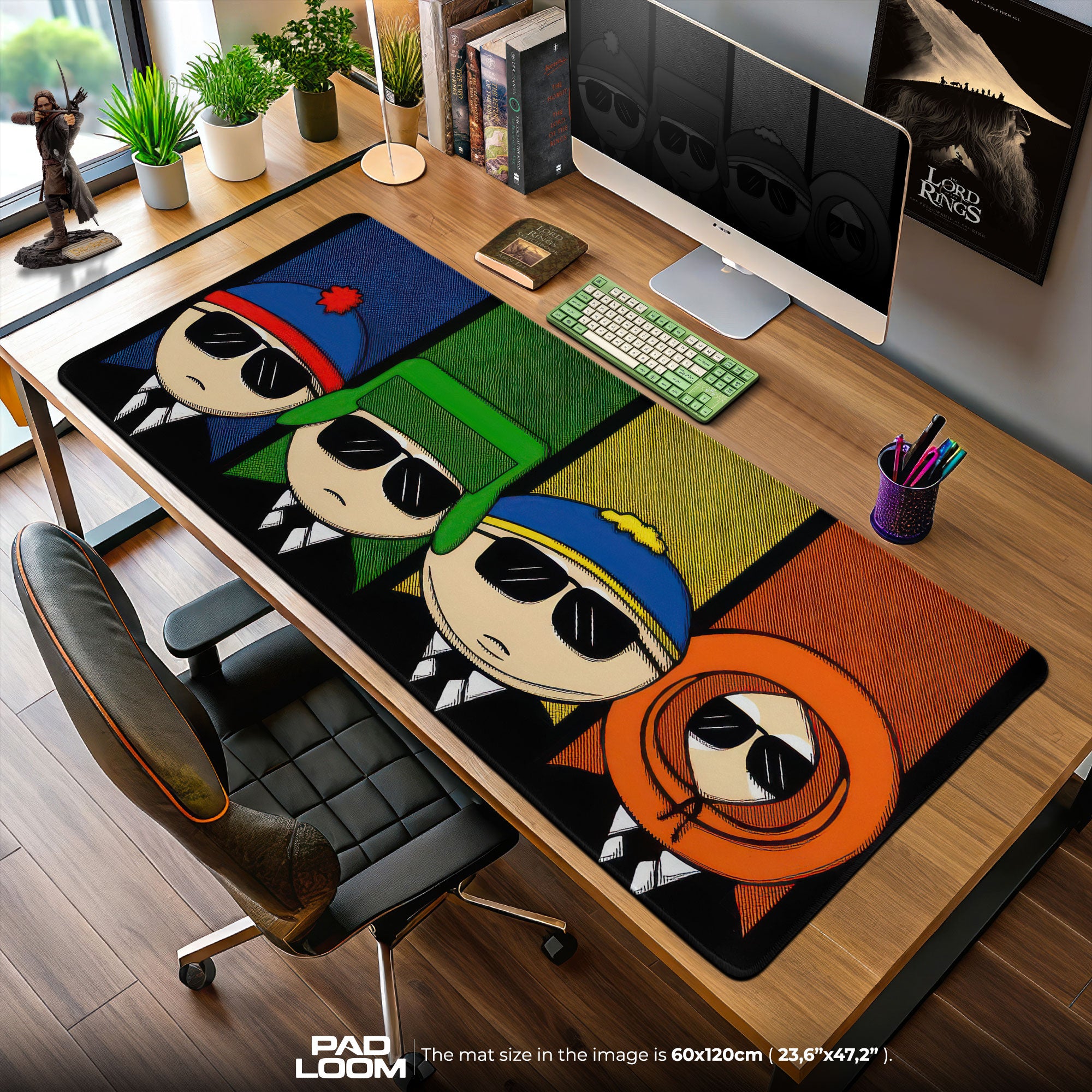 South Park Cool Squad Mouse Pad, Cartoon Gaming Desk Mat