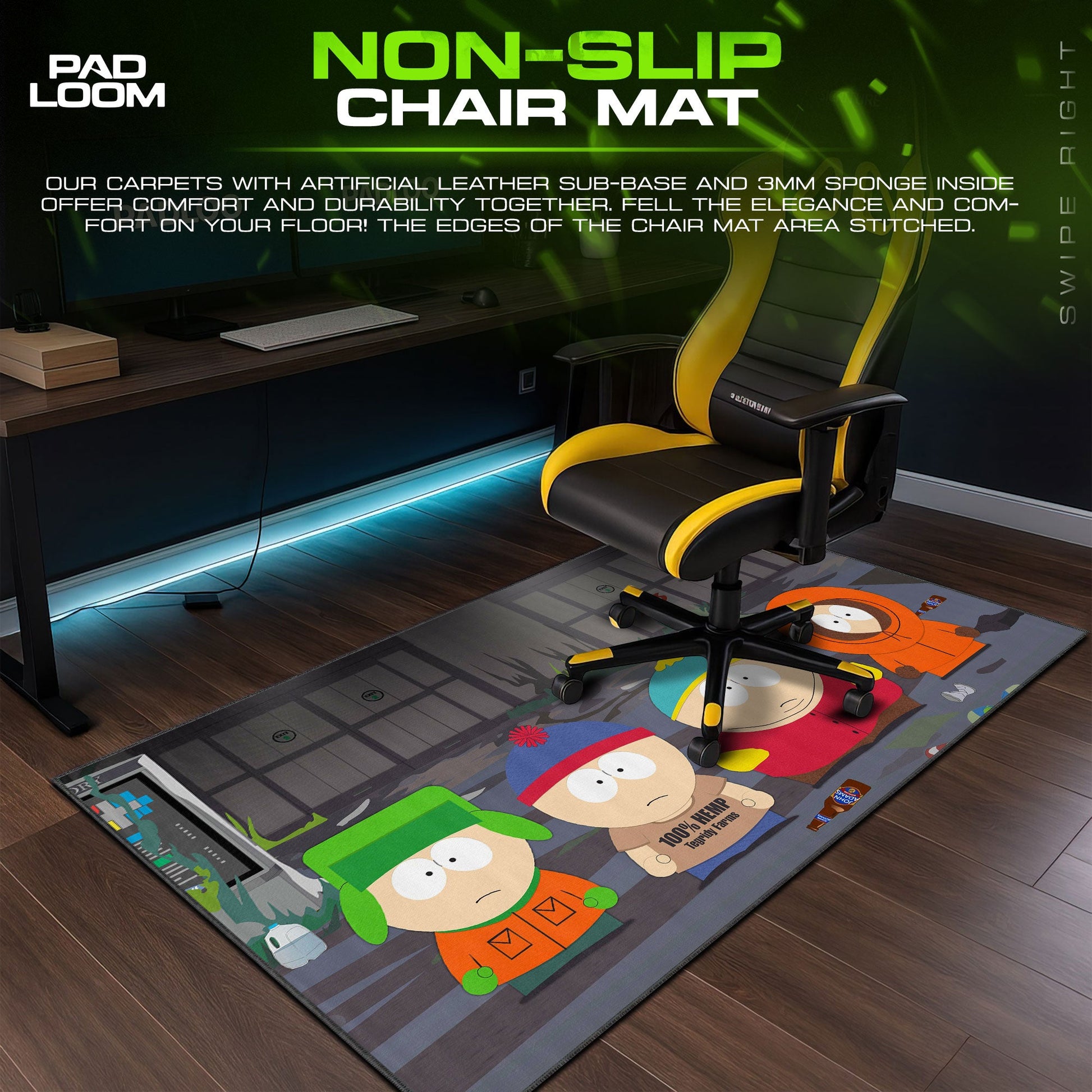 South Park Mouse Pad - Urban Chaos Gaming Desk Mat Padloom