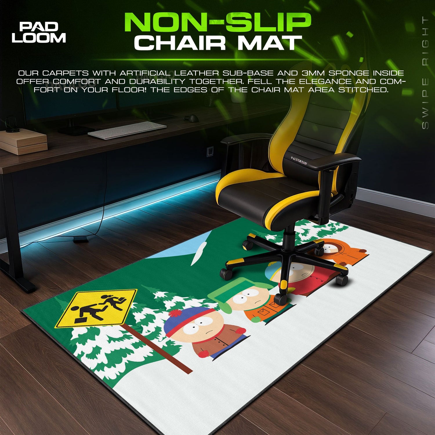 South Park Mouse Pad - Winter Chaos Gaming Desk Mat Padloom