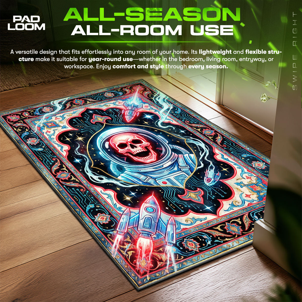 Detailed close-up of Kook rug pattern