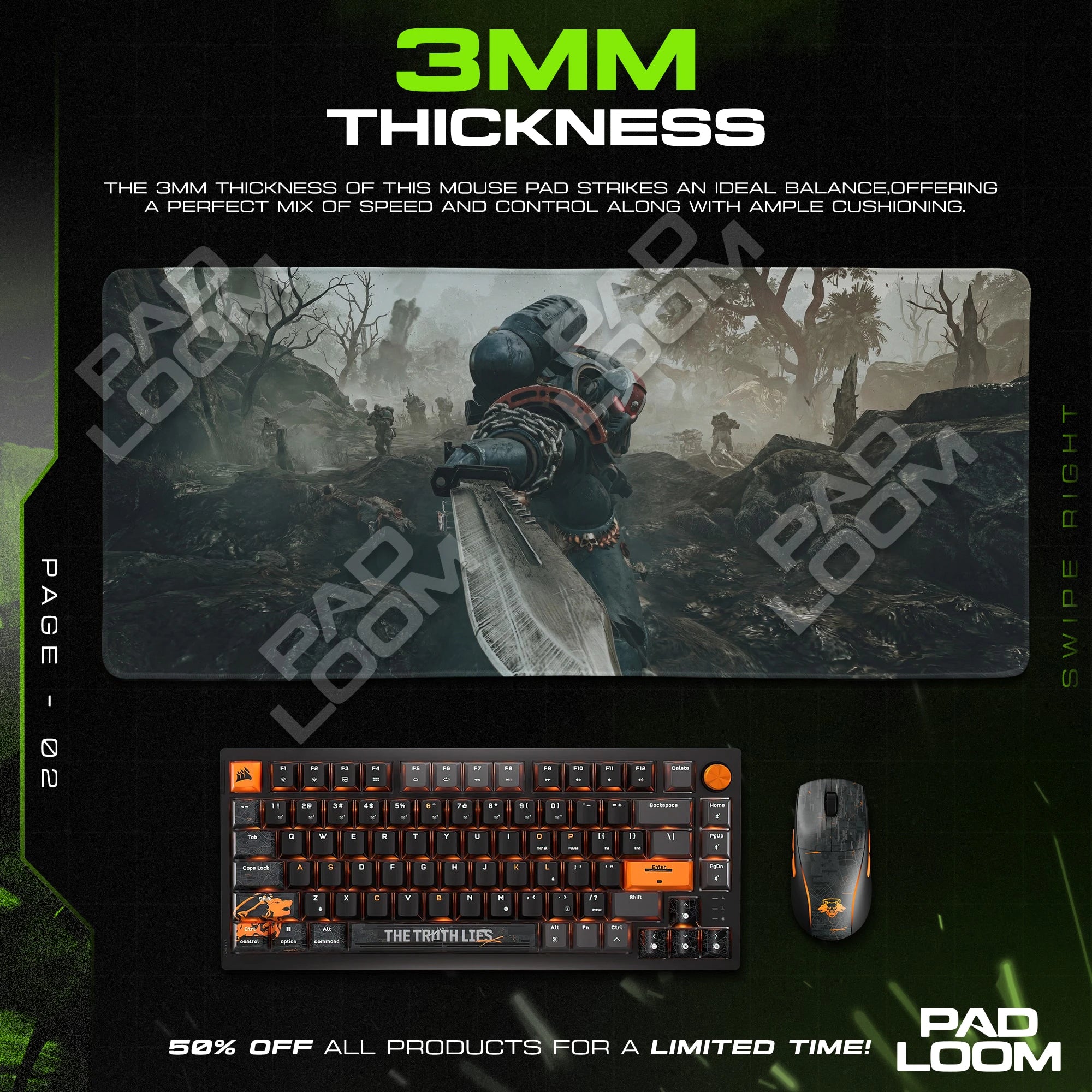 Space Marine Jungle Purge Mouse Pad - Warhammer Mat