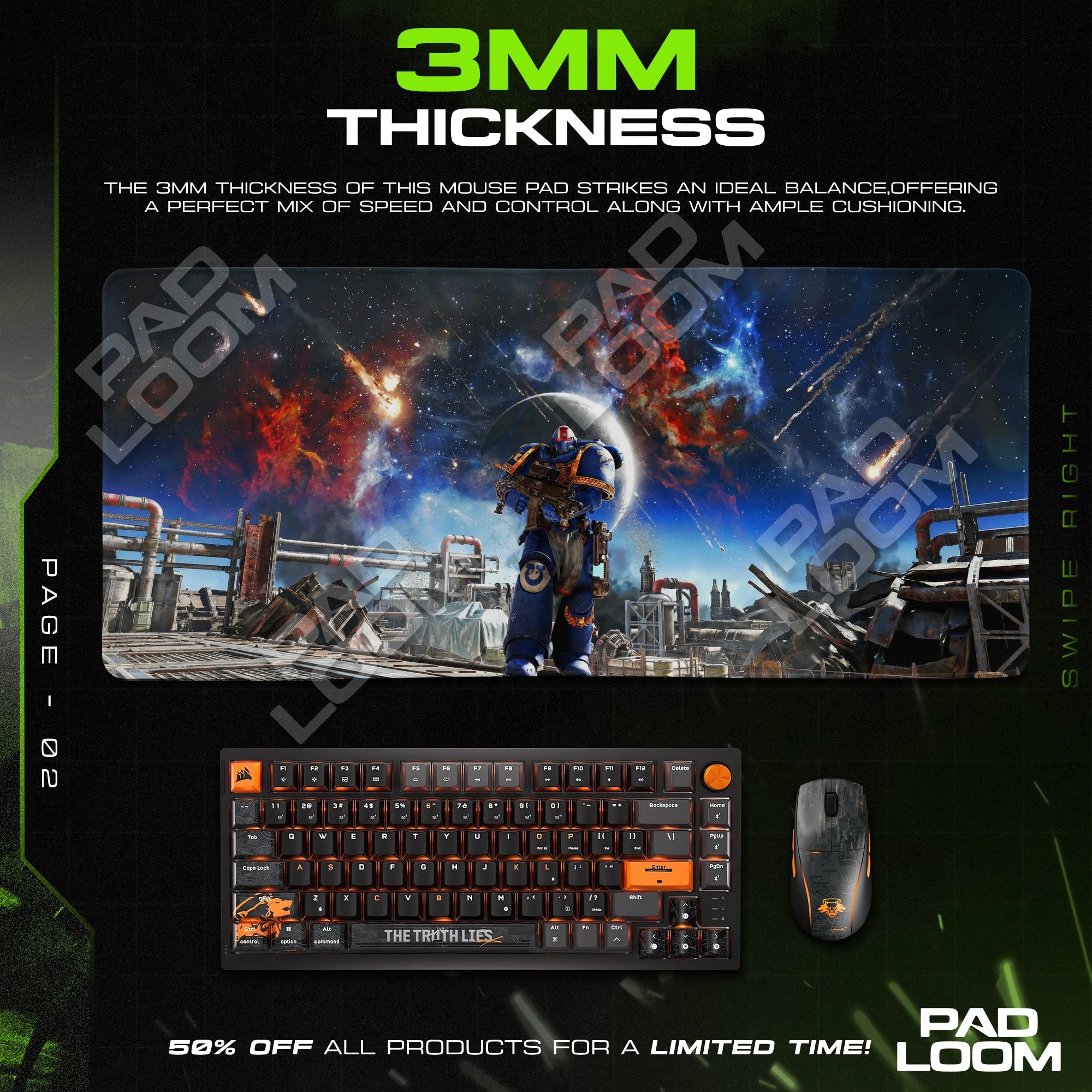 Space Marine Nebula Watch Mouse Pad - Warhammer Mat