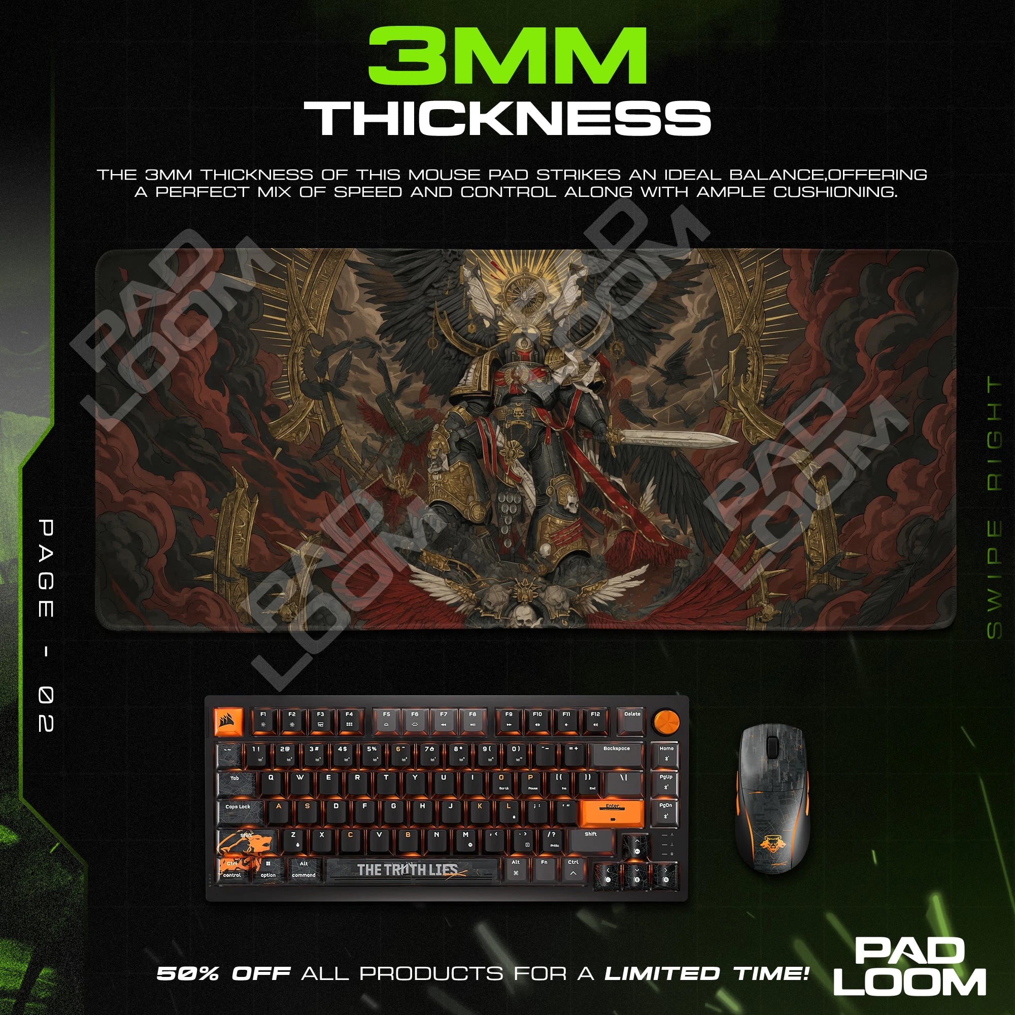 Space Marine Sanguine Halo Mouse Pad - Warhammer Mat