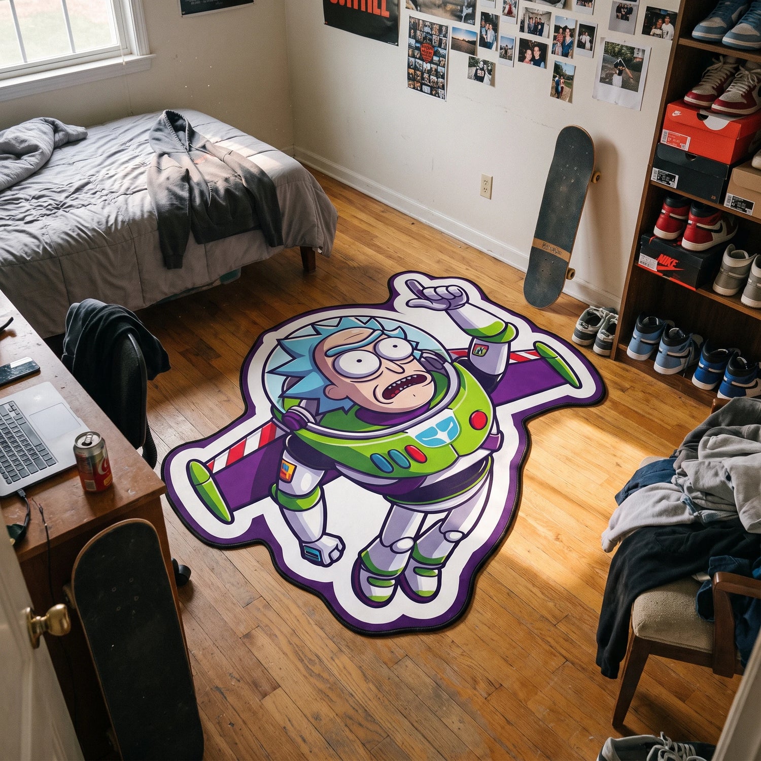 Space Ranger Rick Rug - Shaped Gaming Area Rug