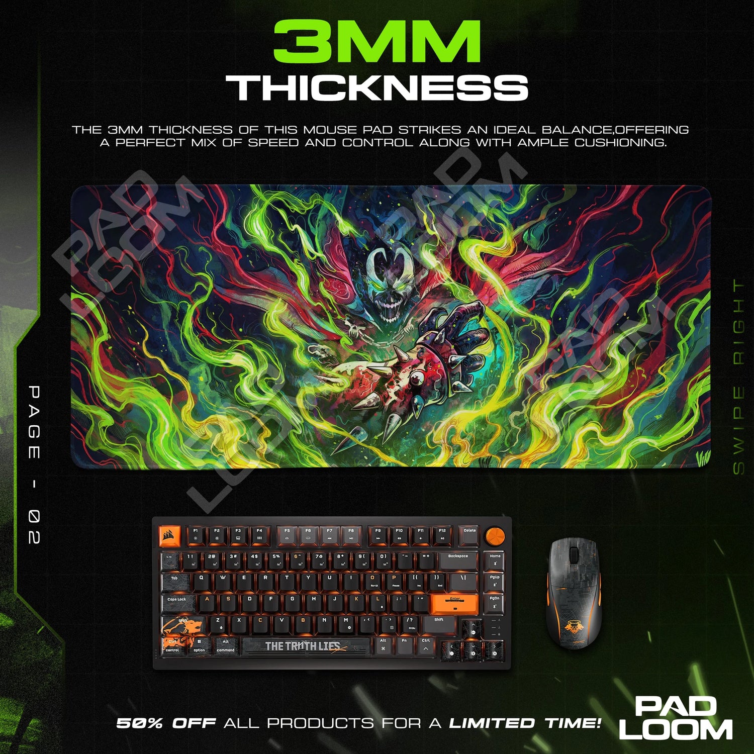 Spawn Toxic Bloom Mouse Pad - Spawn Desk Mat