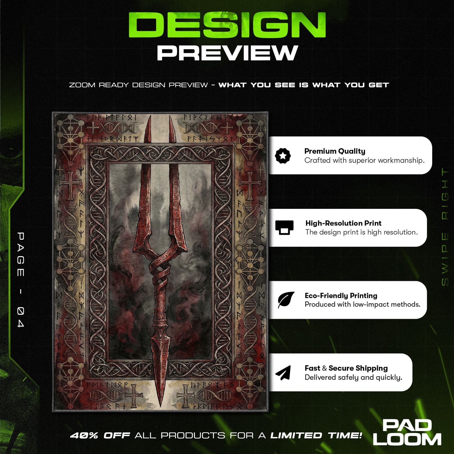 Chair character design printed on rug