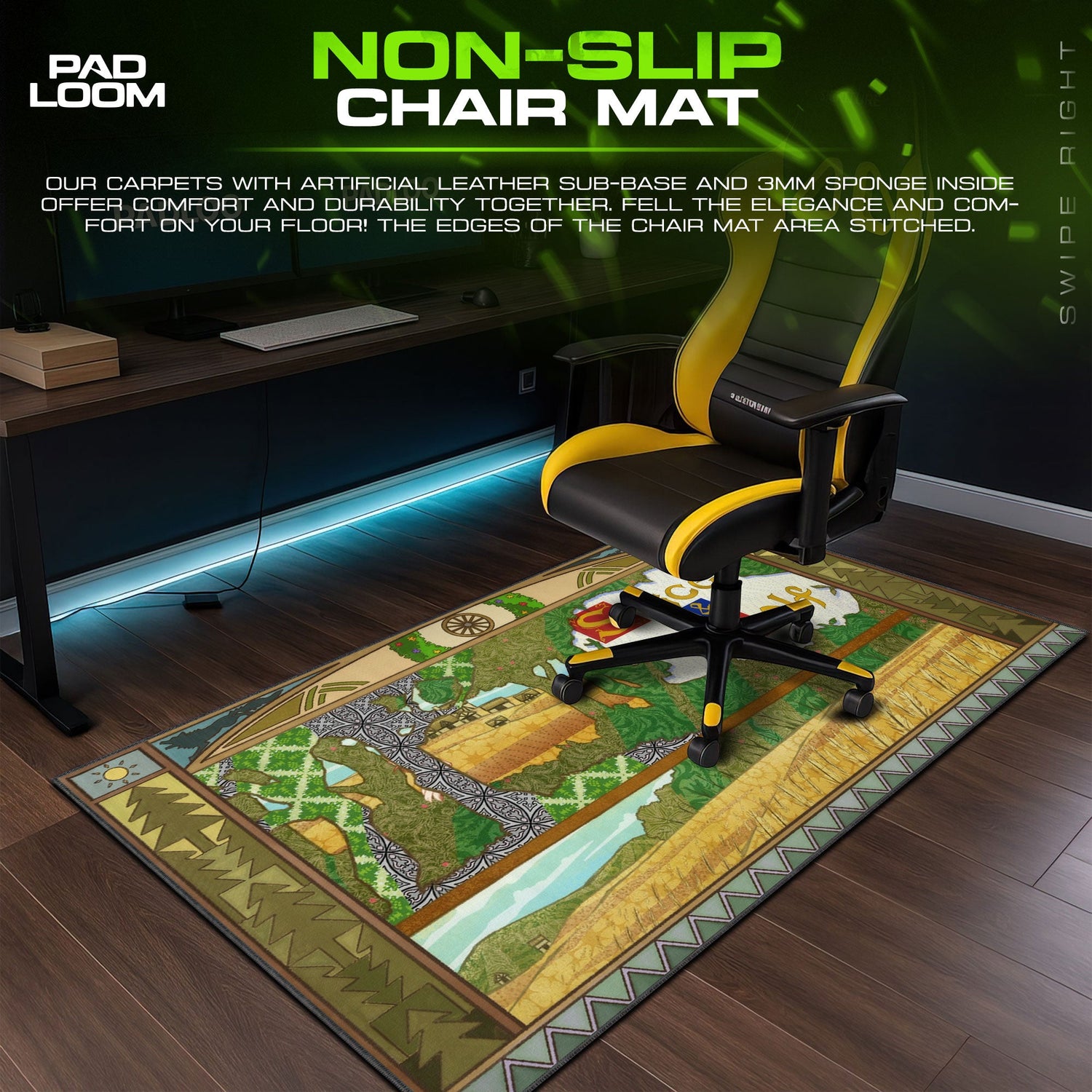 Spice and Wolf Mouse Pad - Medieval Map Anime Desk Mat Padloom