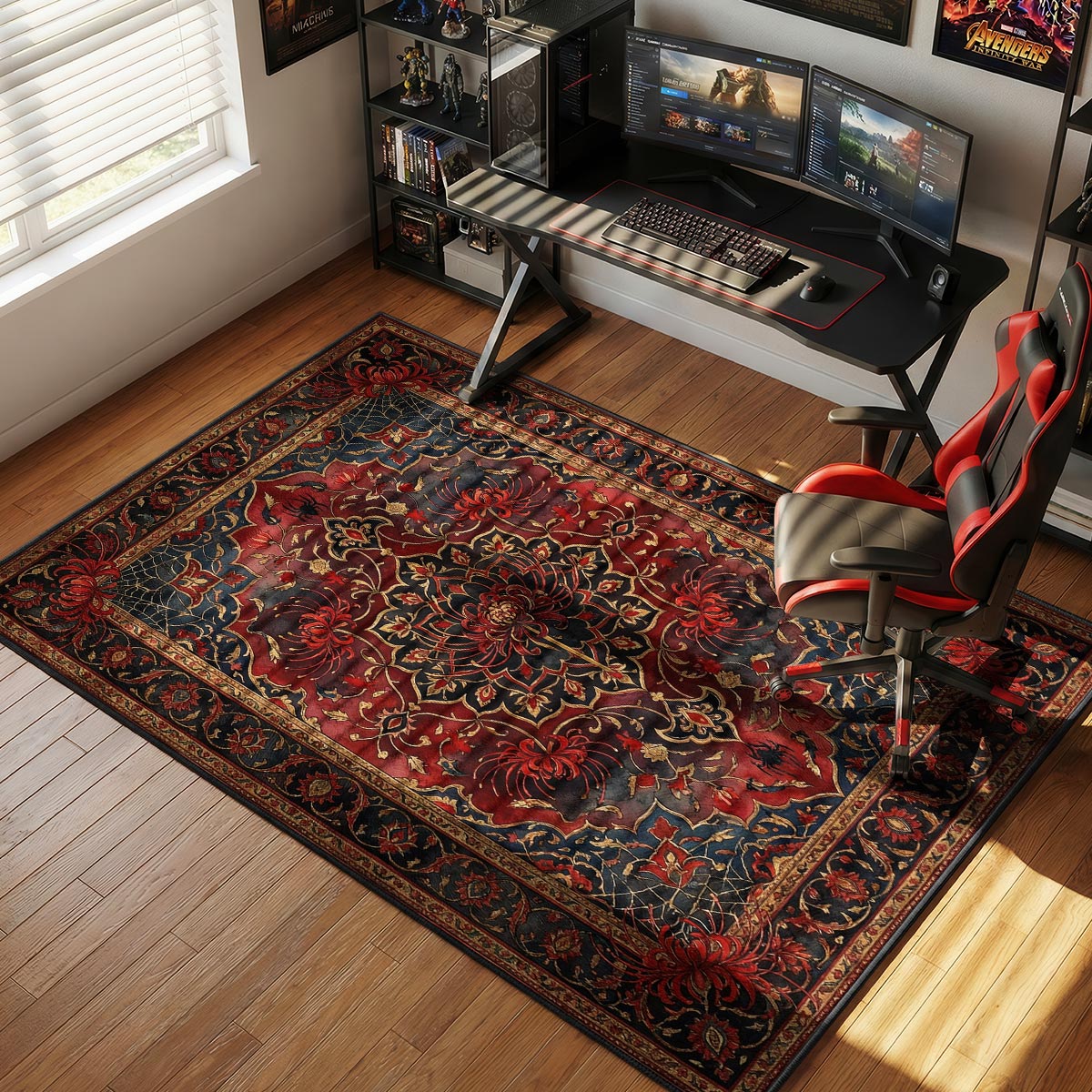 Spider Lily Gothic Rug - Tokyo Ghoul Chair Mat