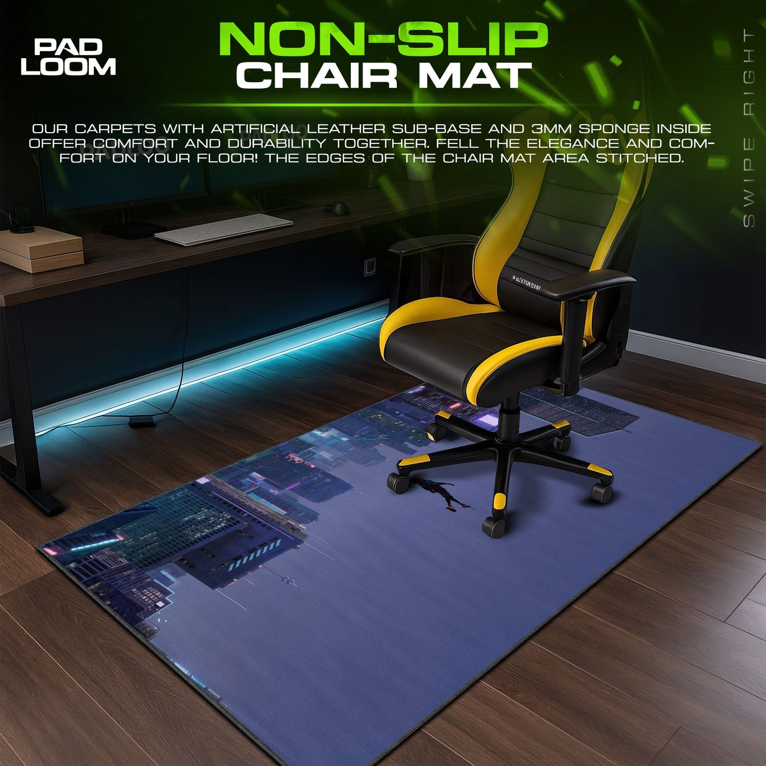Spider-Man Into the Spider-Verse Mouse Pad, Marvel Gaming Desk Mat Padloom