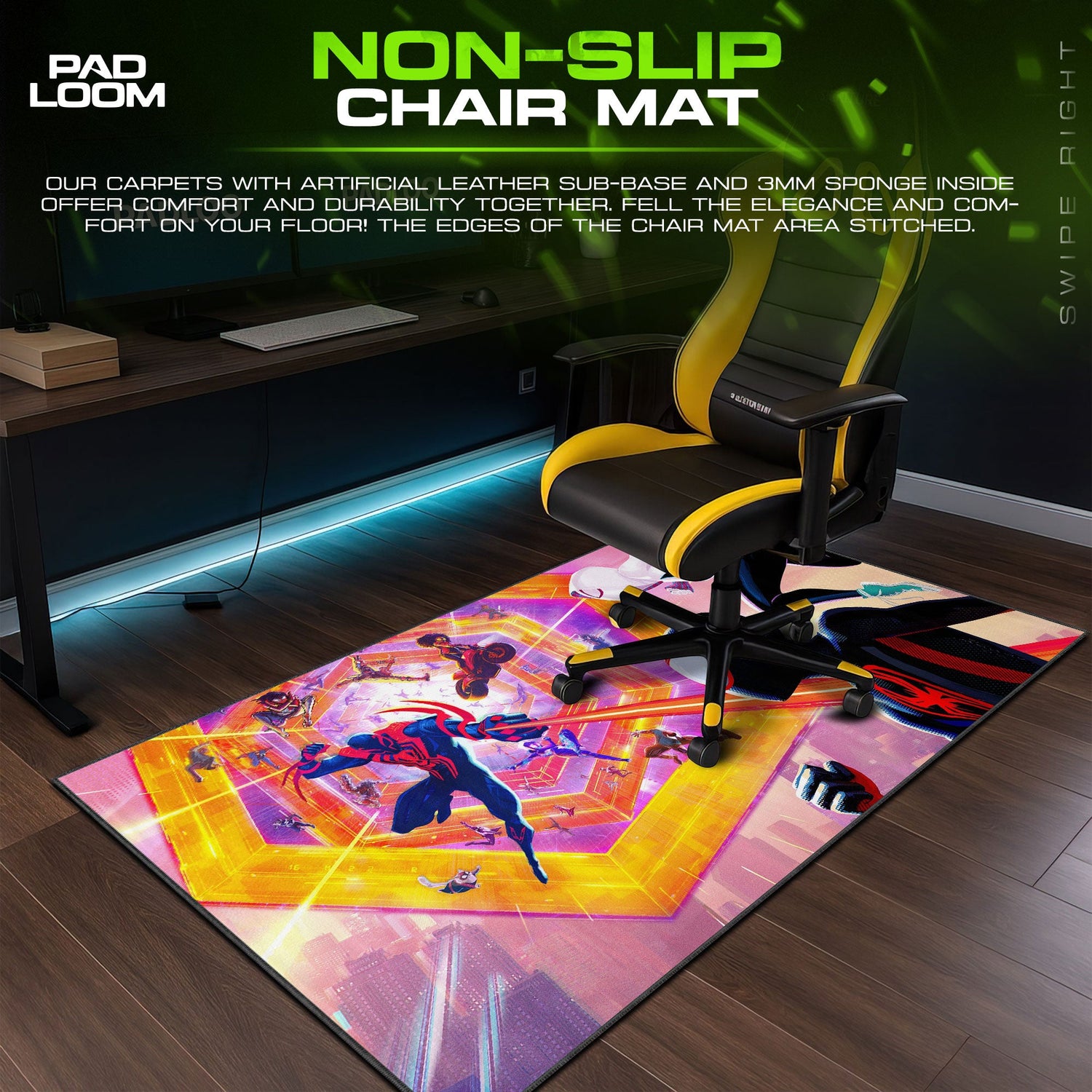 Spider-Man Mouse Pad, Across the Spider-Verse Desk Mat Padloom