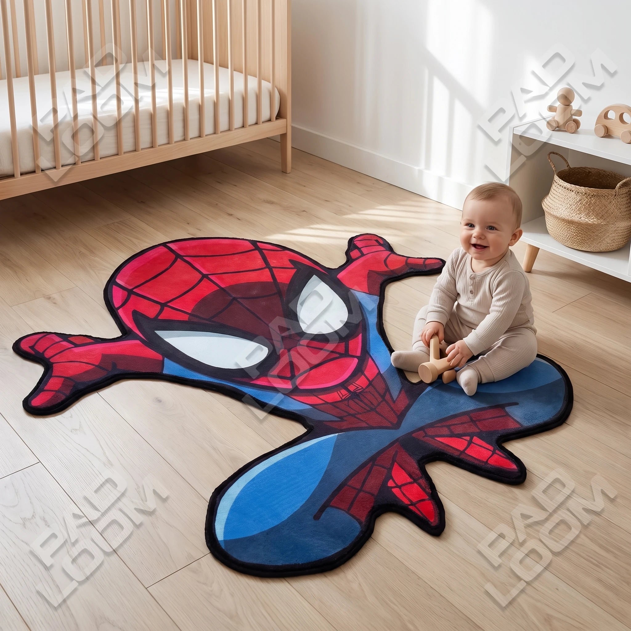 Spider-Man Rug - Shaped Gaming Room Area Rug