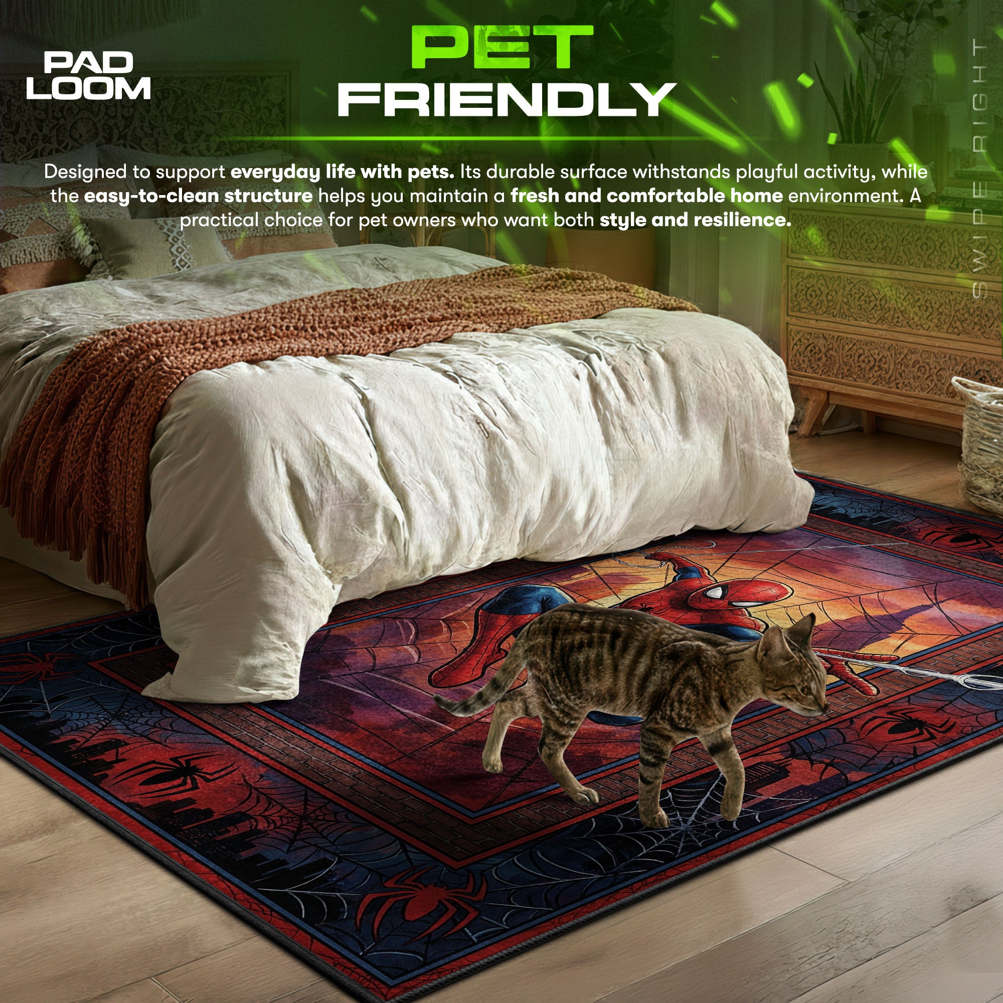 Spider-Man Sonnenuntergang Schaukelteppich - Marvels Spider-Man Stuhlmatte