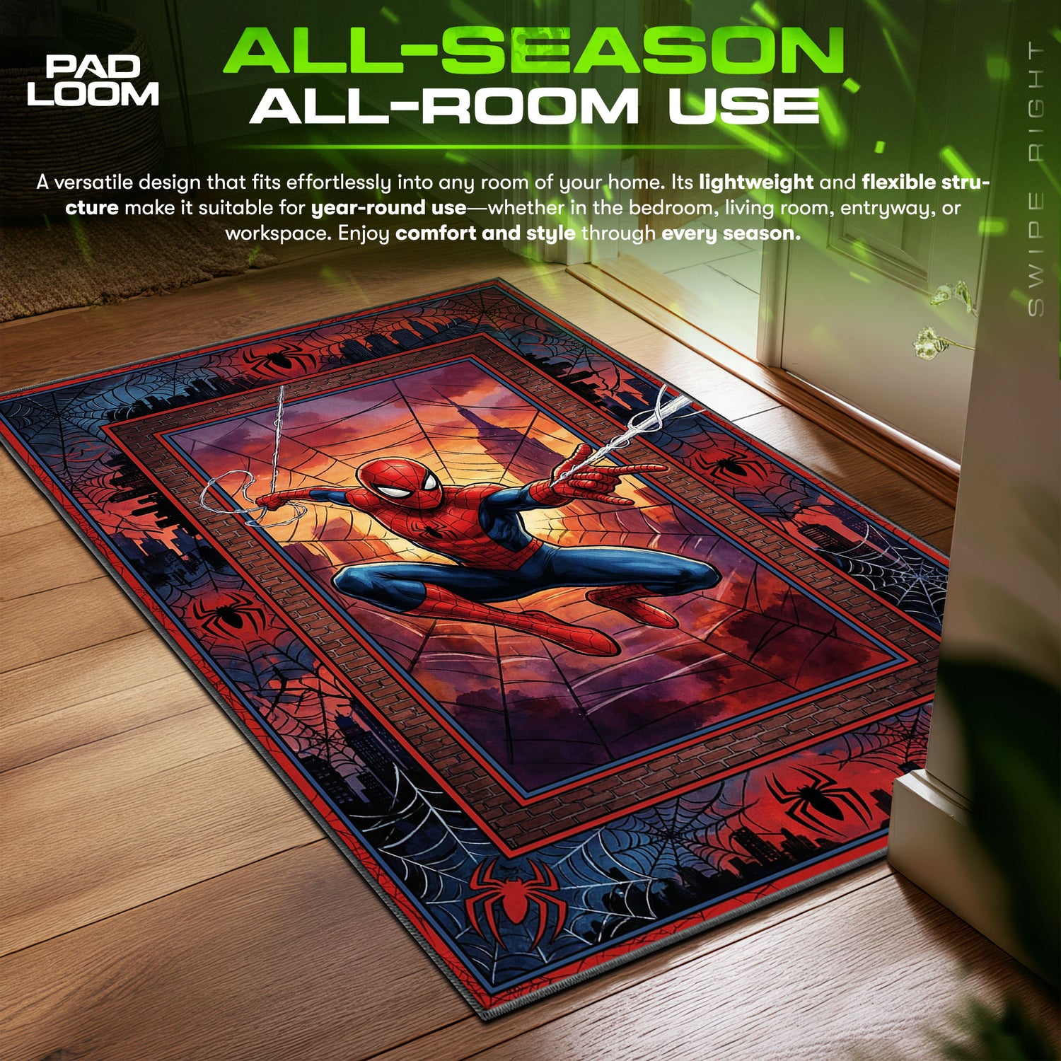 Spider-Man Sonnenuntergang Schaukelteppich - Marvels Spider-Man Stuhlmatte