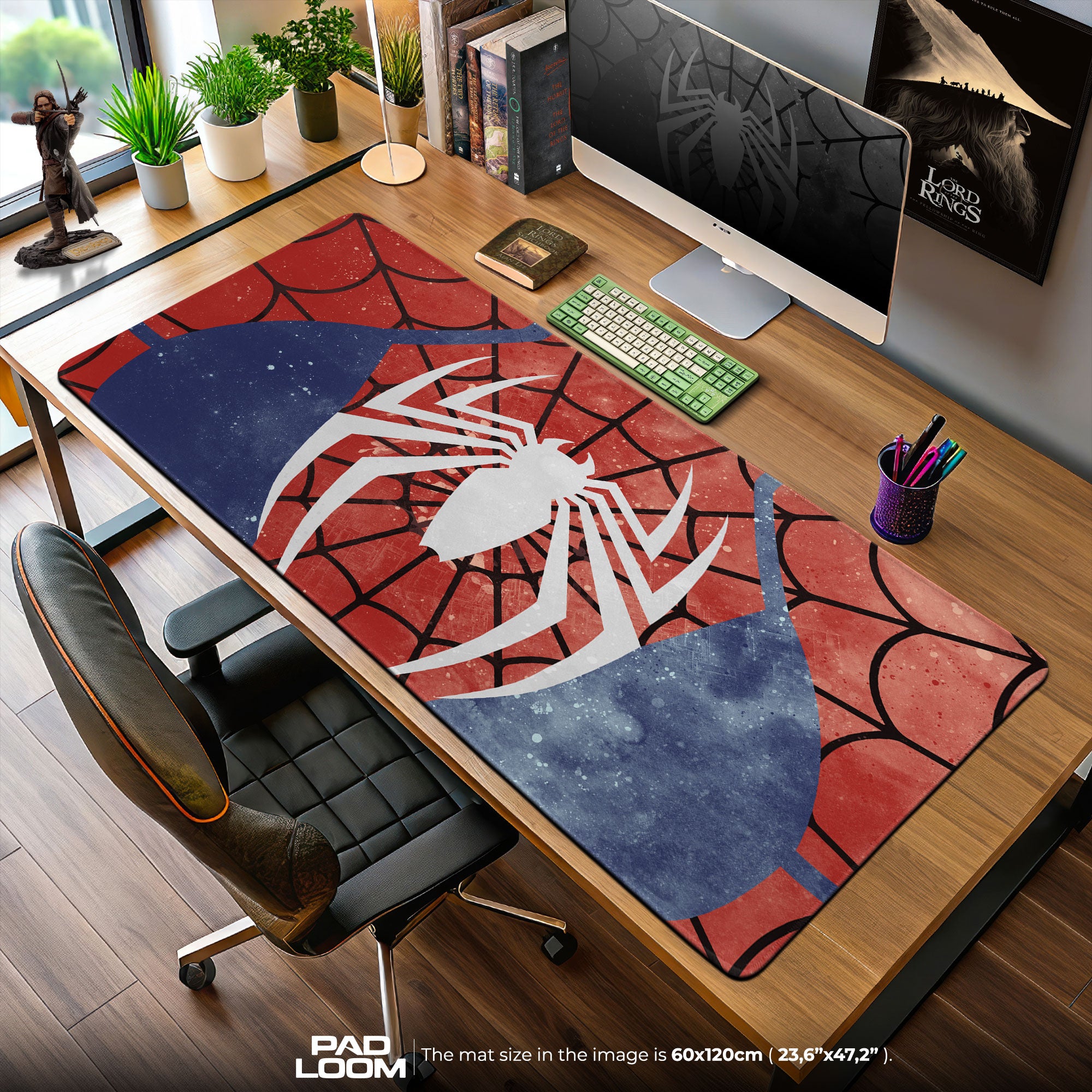 Spider-Man Web Emblem Mouse Pad, Cartoon Gaming Desk Mat