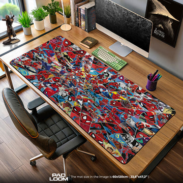 Spider-Verse Collage Mouse Pad, Marvel Superhero Gaming Desk Mat
