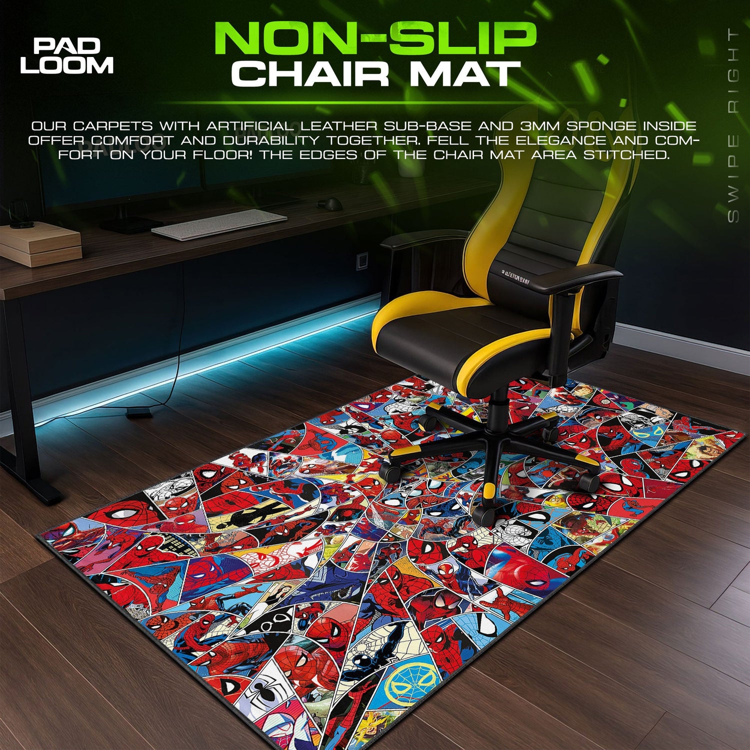 Spider-Verse Collage Mouse Pad, Marvel Superhero Gaming Desk Mat Padloom