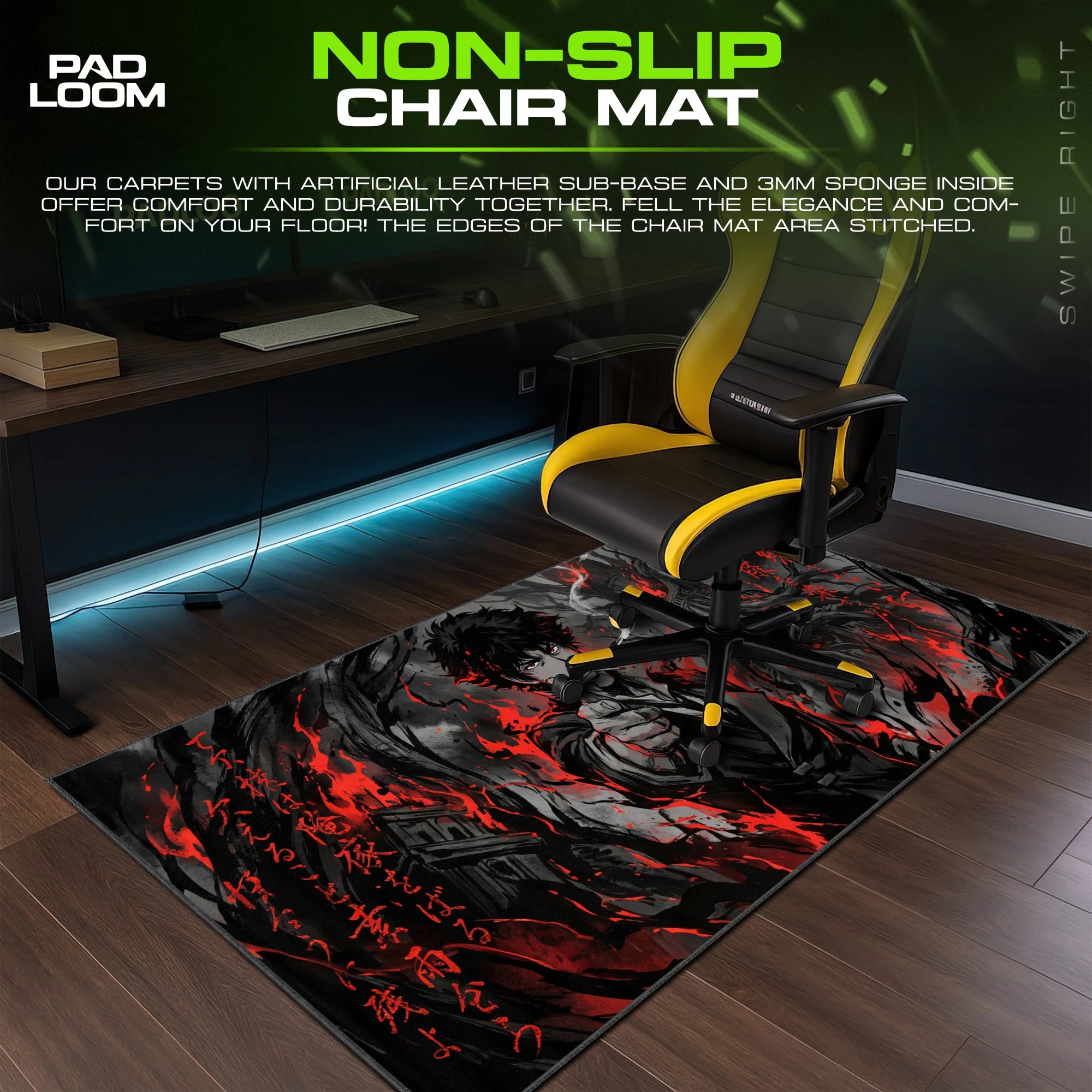 Spike Ash and Ember Mouse Pad - Cowboy Bebop Desk Mat