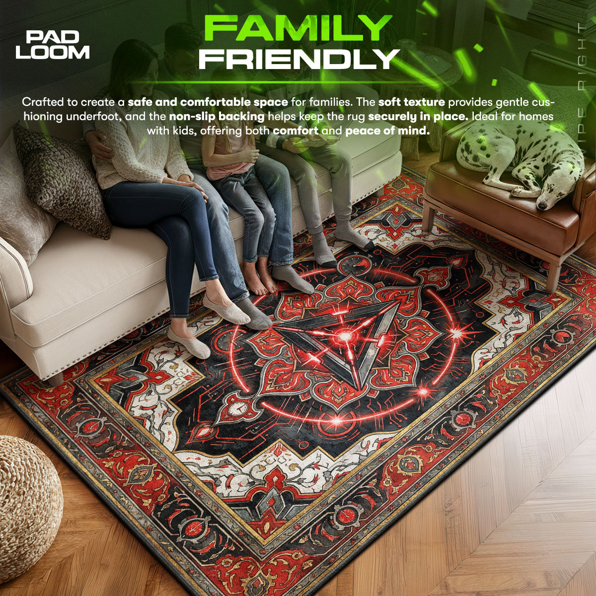 Spike Persian Red Rug - Valorant Chair Mat