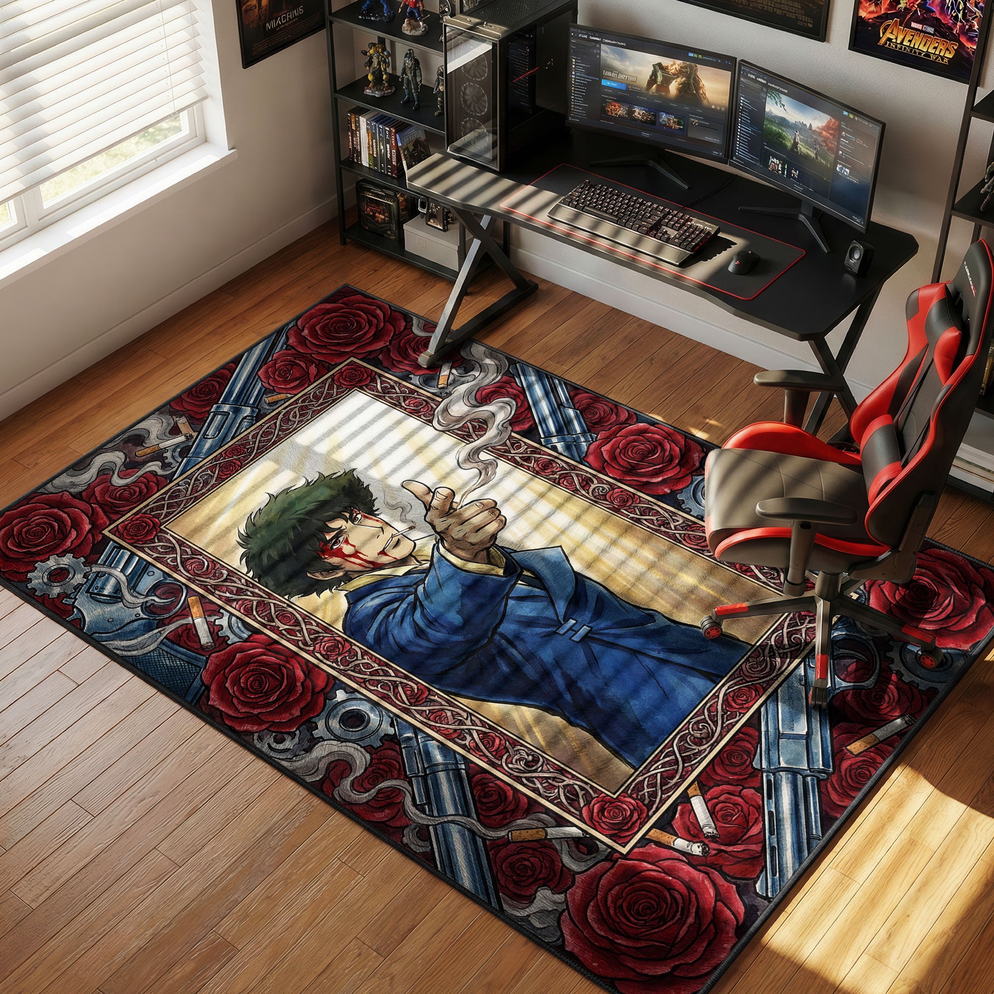 Spike Spiegel Bang Finale Rug - Cowboy Bebop Chair Mat