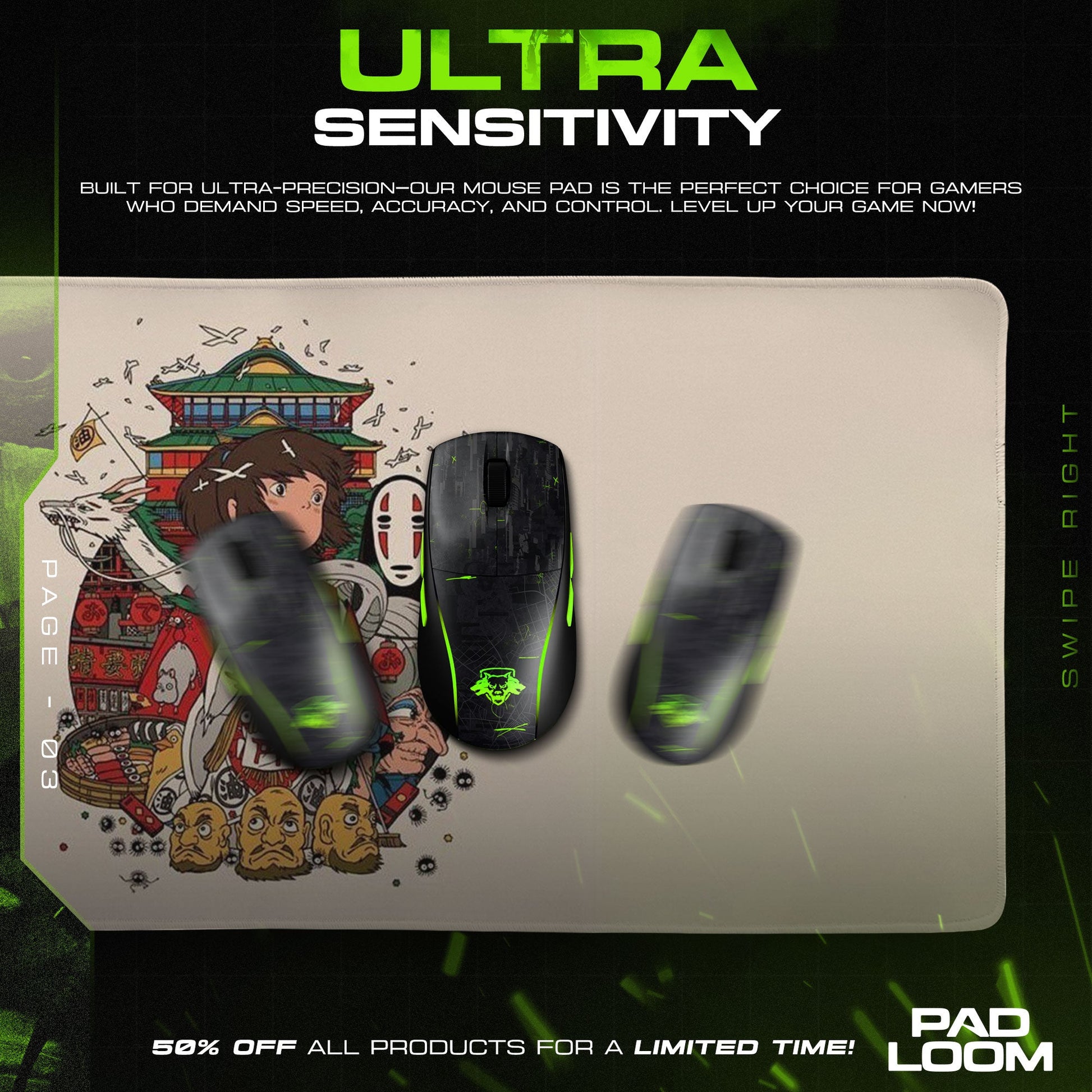 Spirited Away Bathhouse Mouse Pad - Studio Ghibli Anime Desk Mat Padloom