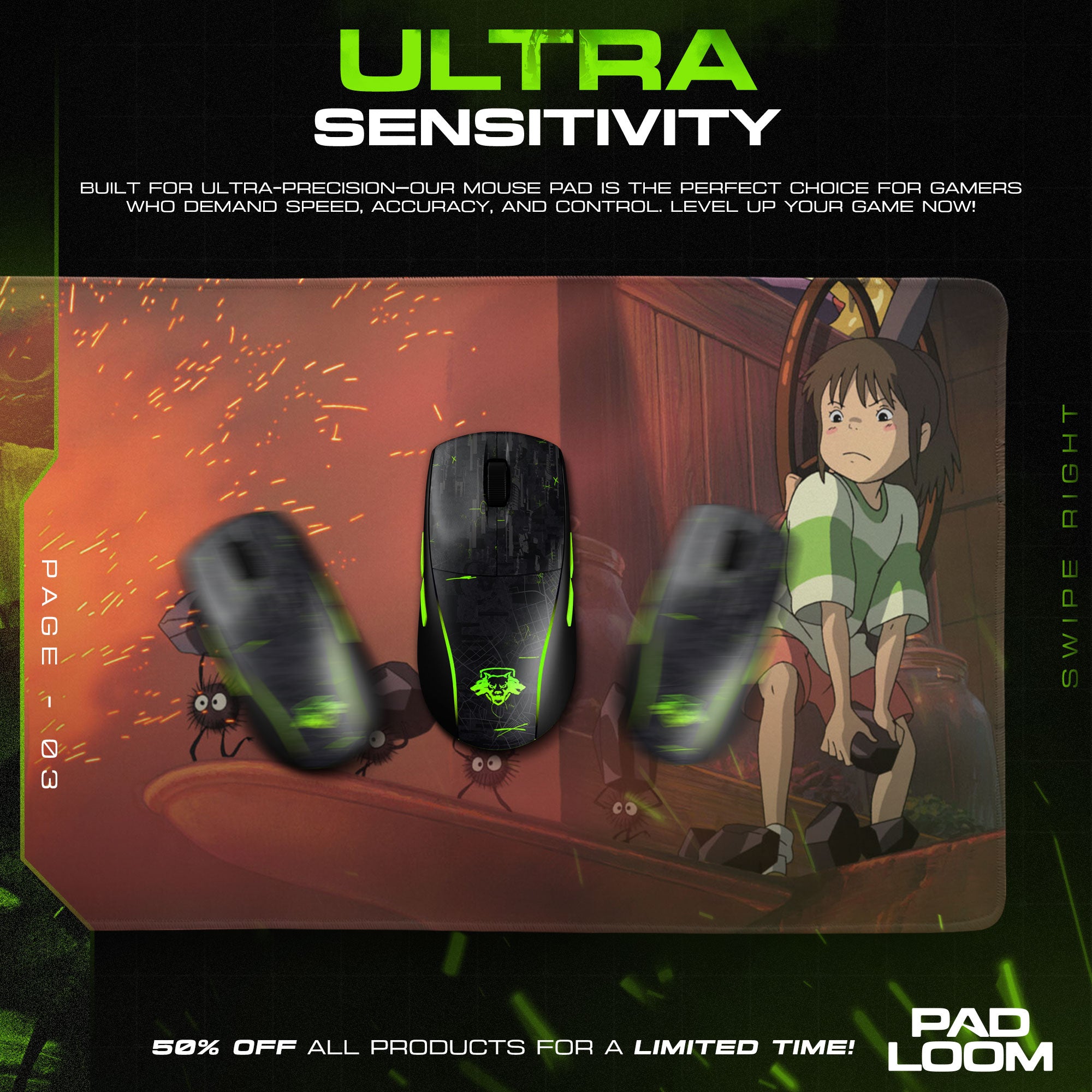 Spirited Away Boiler Room Mouse Pad - Studio Ghibli Anime Desk Mat