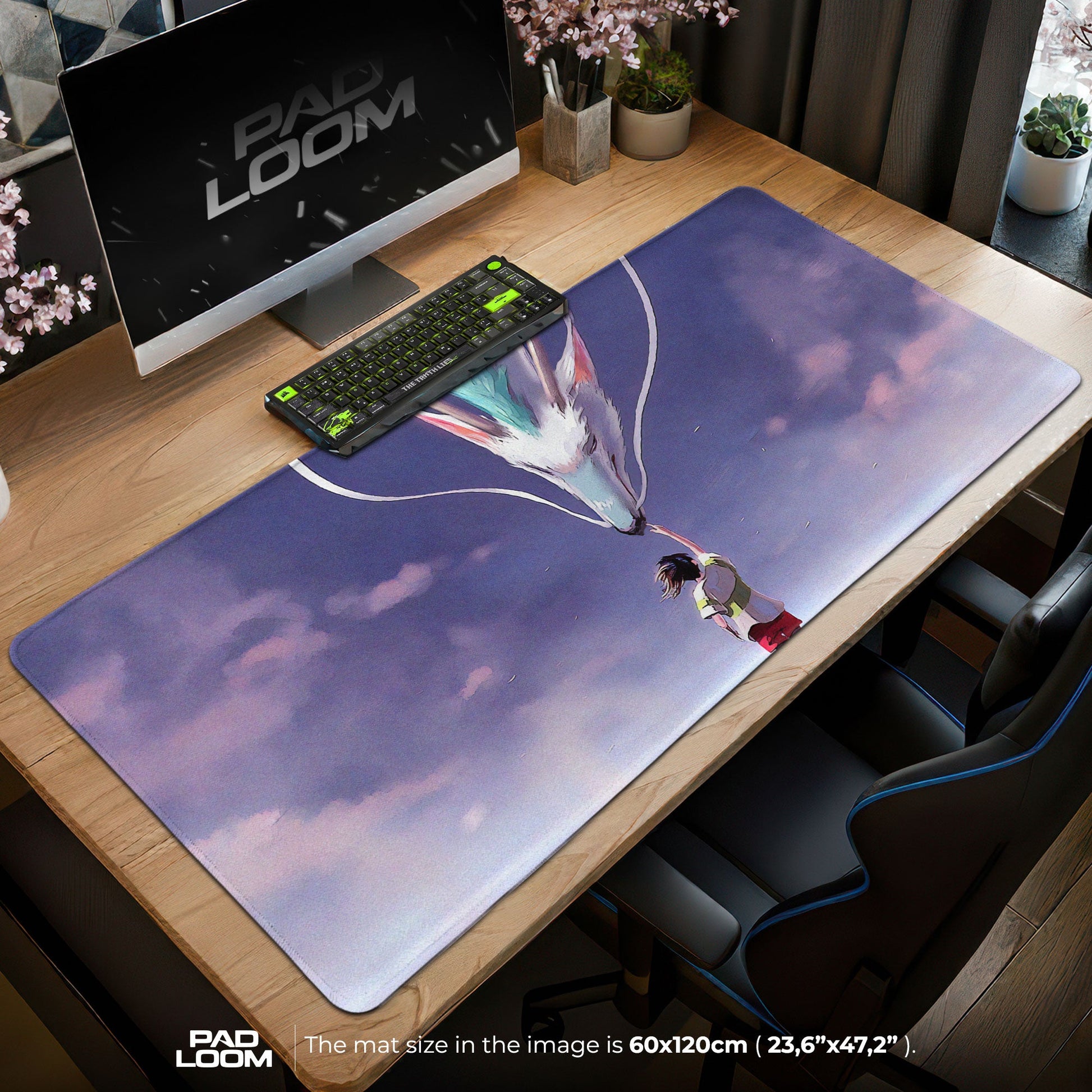 Spirited Away Dragon Spirit Mouse Pad - Studio Ghibli Anime Desk Mat Padloom