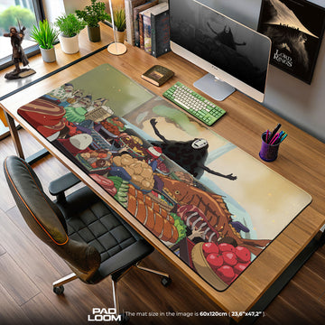 Spirited Away Mouse Pad, No Face Feast Gaming Desk Mat
