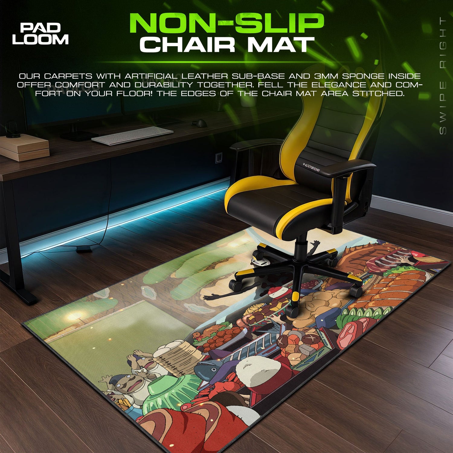 Spirited Away Mouse Pad, No Face Feast Gaming Desk Mat Padloom