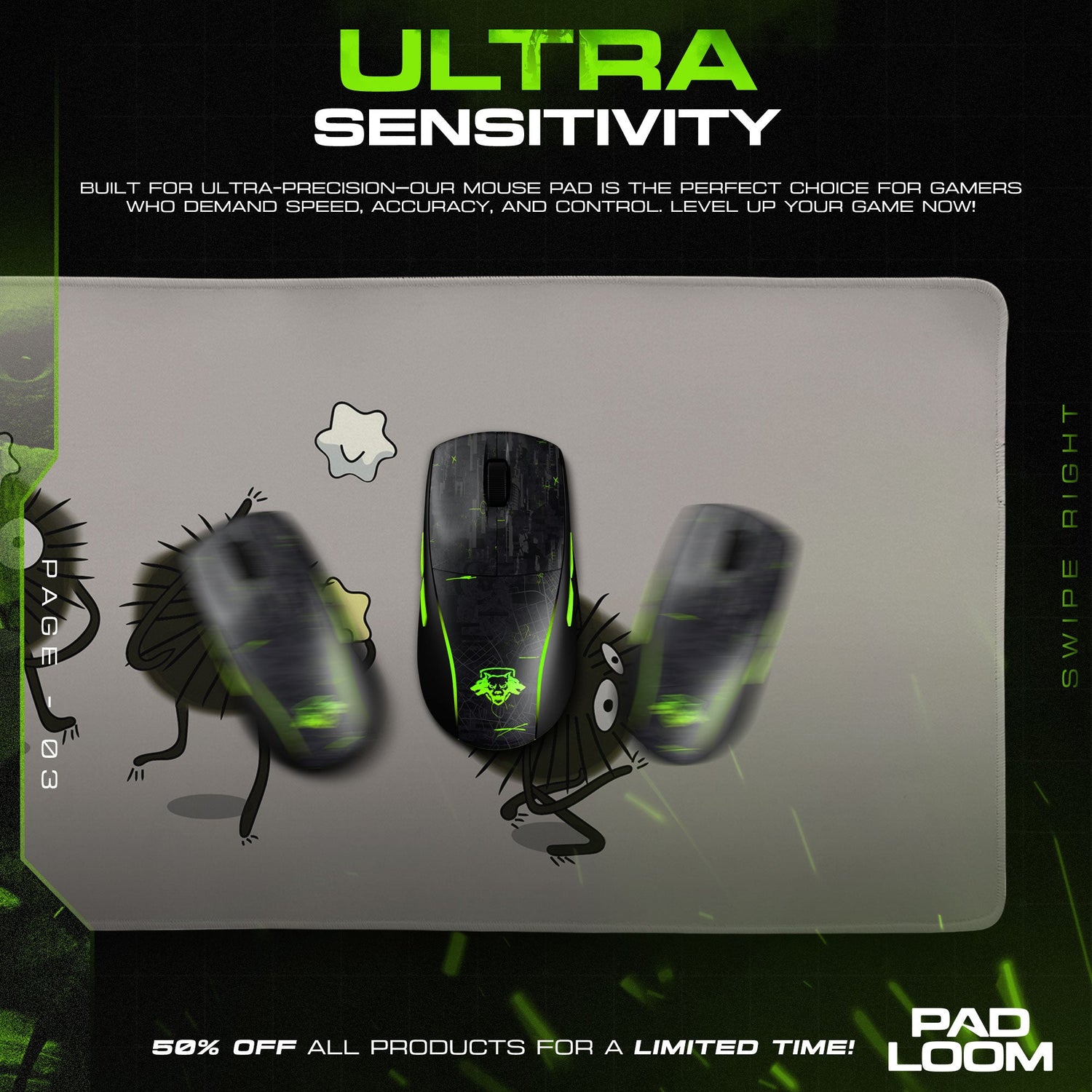 Spirited Away Mouse Pad, Soot Sprites Stars Gaming Desk Mat Padloom
