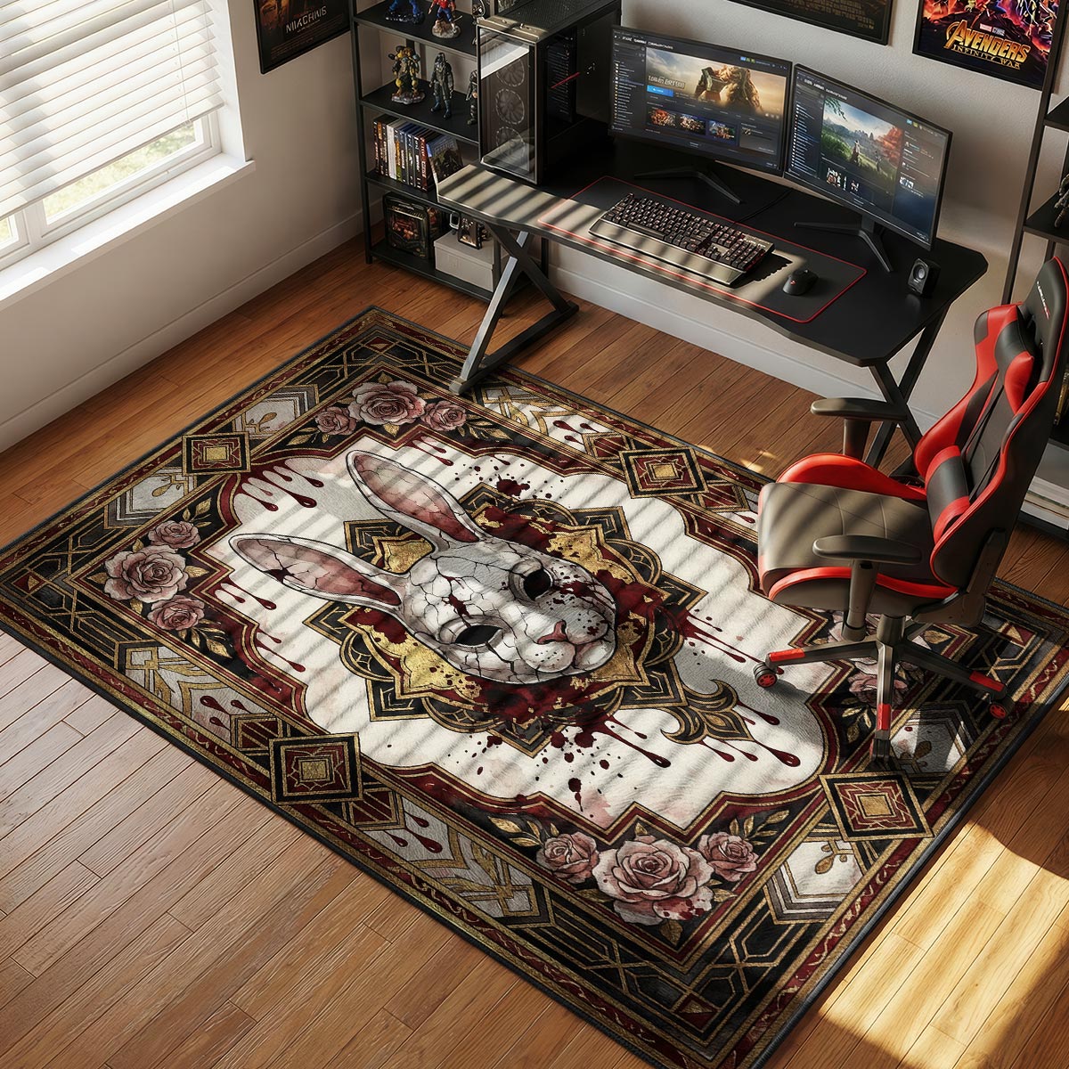 Splicer Rabbit Gothic Rug - BioShock Chair Mat