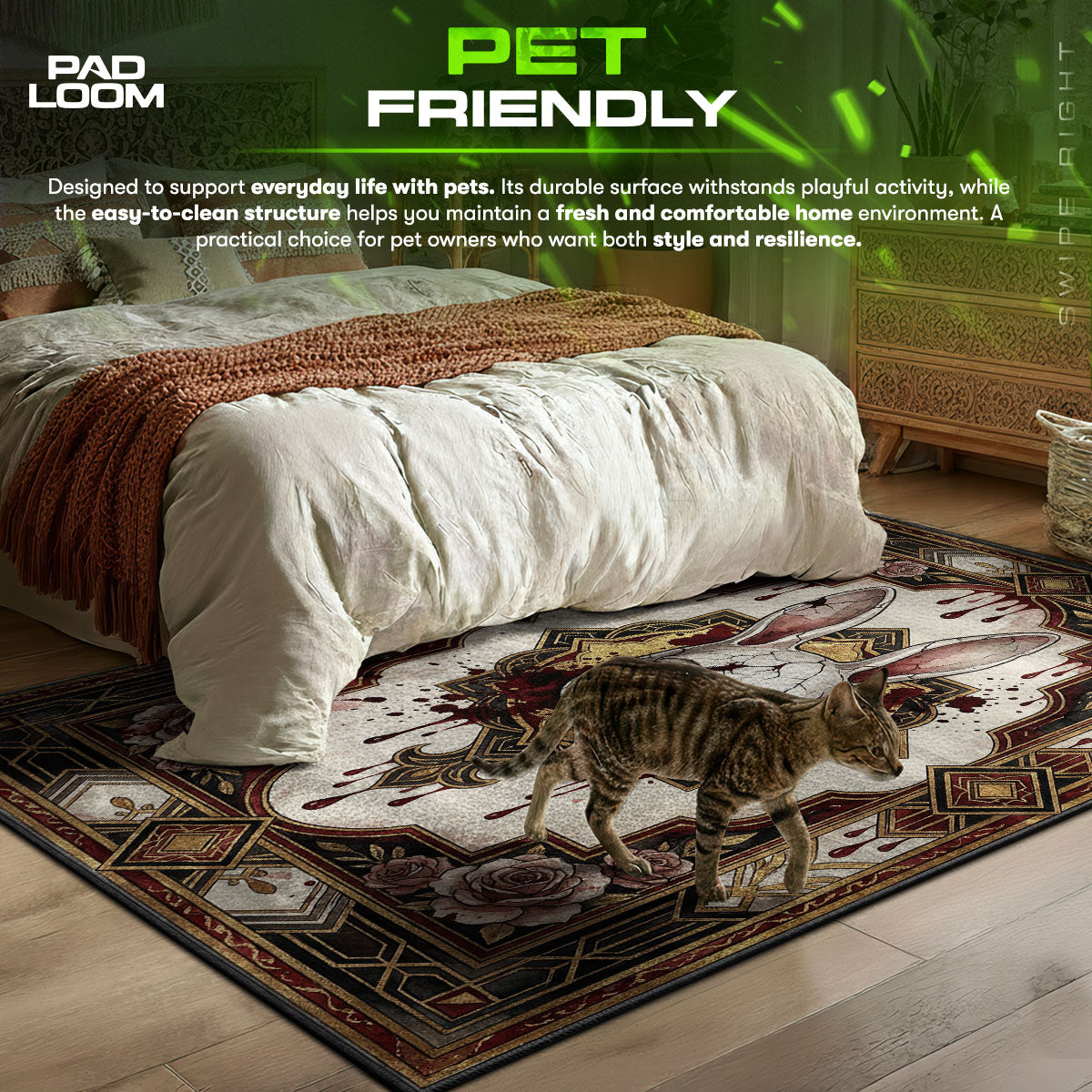 Splicer Rabbit Gothic Rug - BioShock Chair Mat