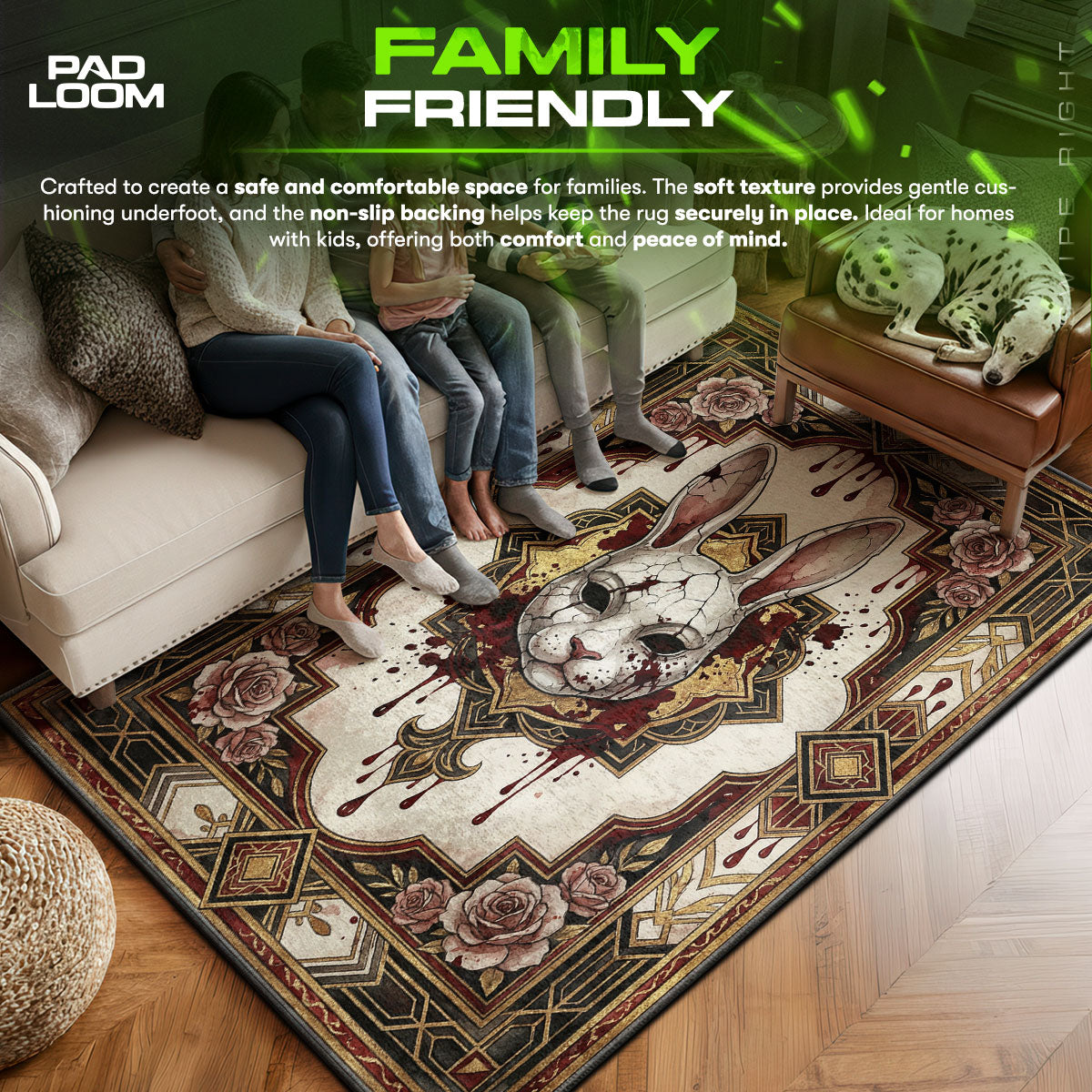 Splicer Rabbit Gothic Rug - BioShock Chair Mat