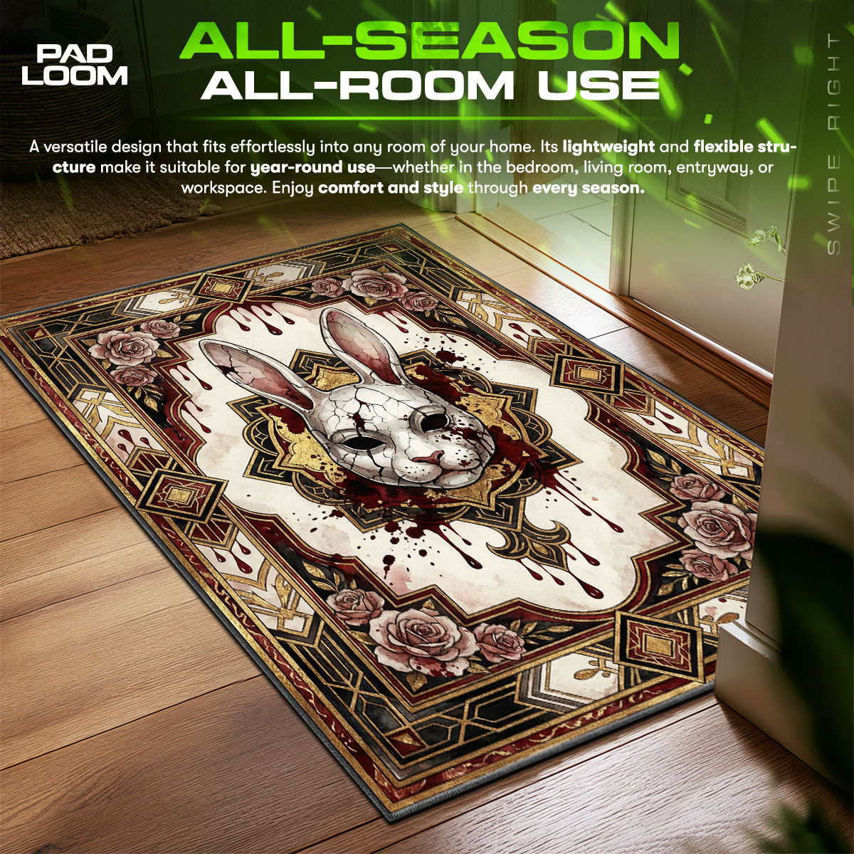 Splicer Rabbit Gothic Rug - BioShock Chair Mat