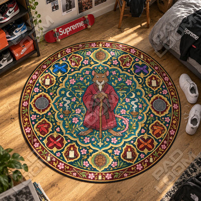 Splinter Candlelit Round Rug - TMNT Chair Mat