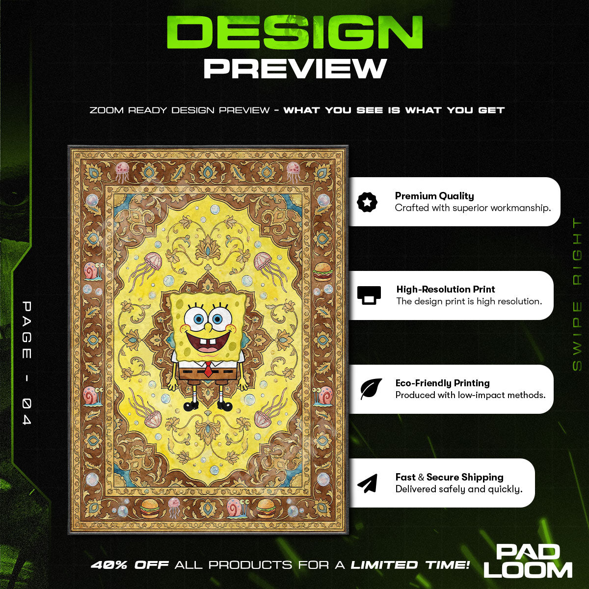 SpongeBob SpongeBob Cartoon Area rug — main product view