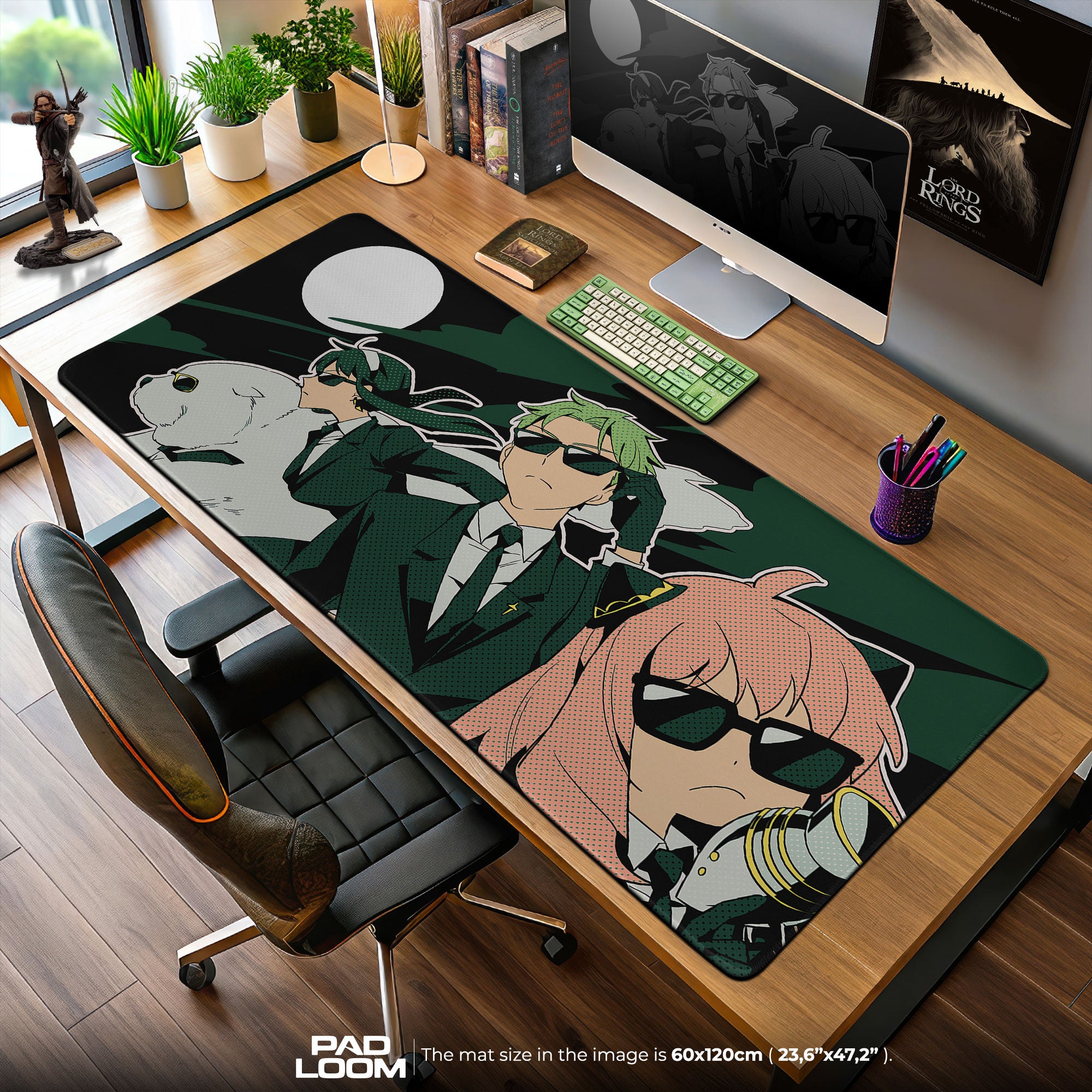 Spy x Family Cool Agents Mouse Pad, Anime Gaming Desk Mat