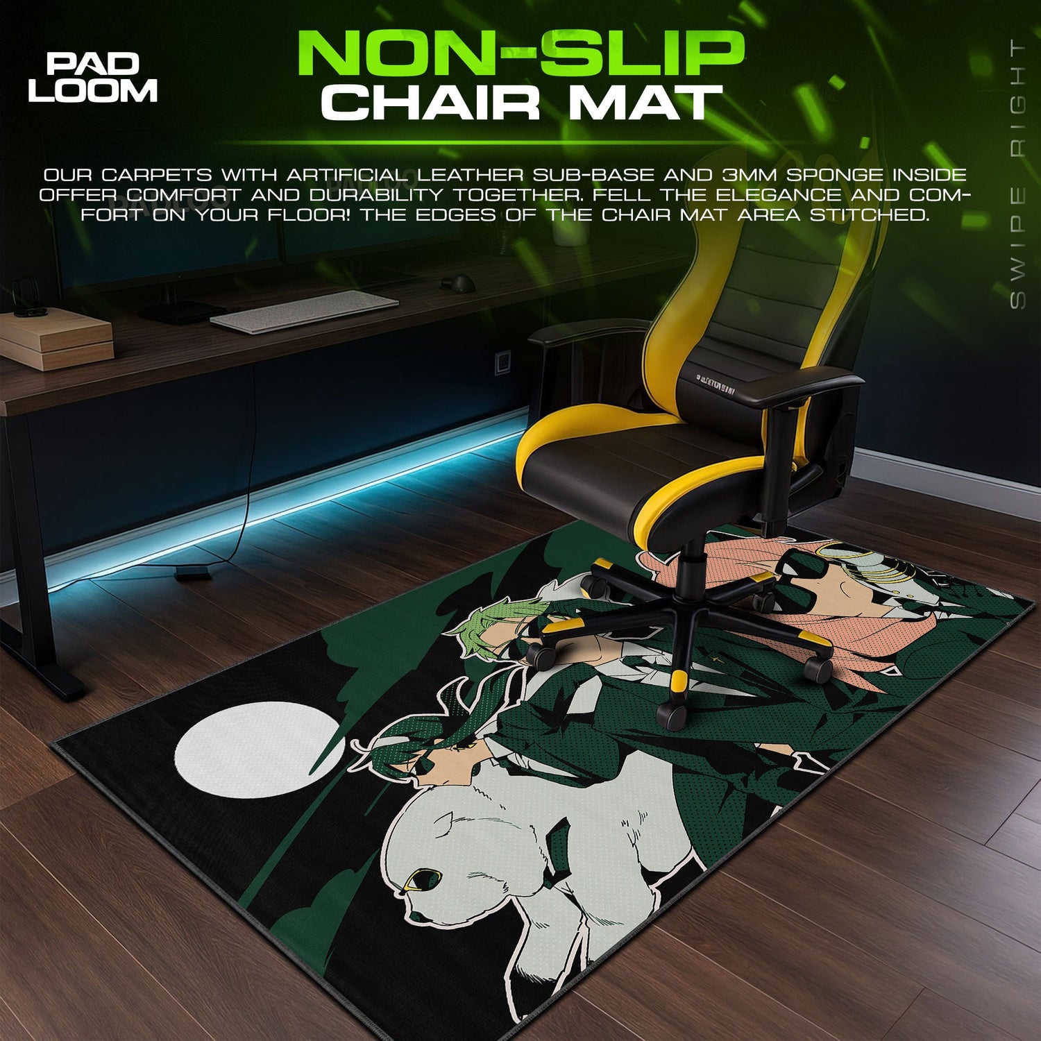 Spy x Family Cool Agents Mouse Pad, Anime Gaming Desk Mat Padloom