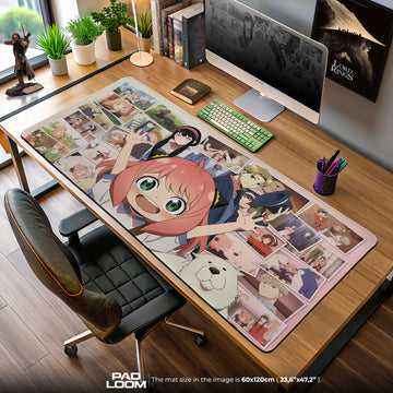 Spy x Family Mouse Pad, Anya Collage Gaming Desk Mat