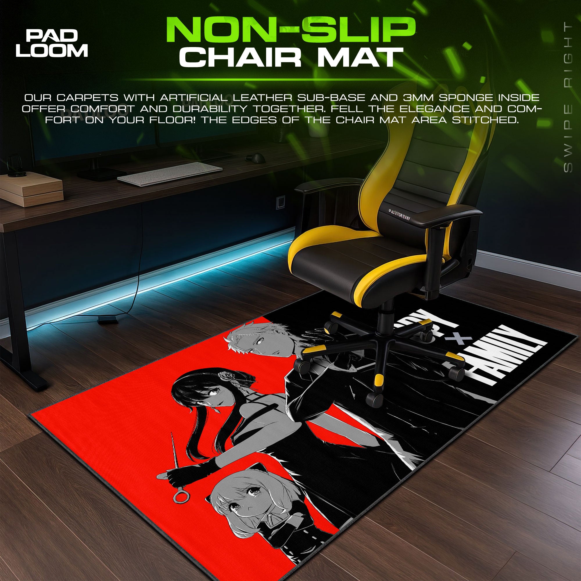 Spy x Family Mouse Pad – Shadow Trio Anime Desk Mat