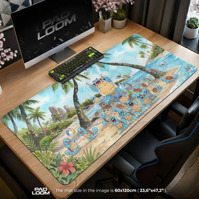 Squirtle Strandparty Mauspad - Pokemon Schreibtischunterlage