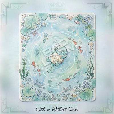 Squirtle Bubble Playmat - 2 Player Pokemon TCG Mat